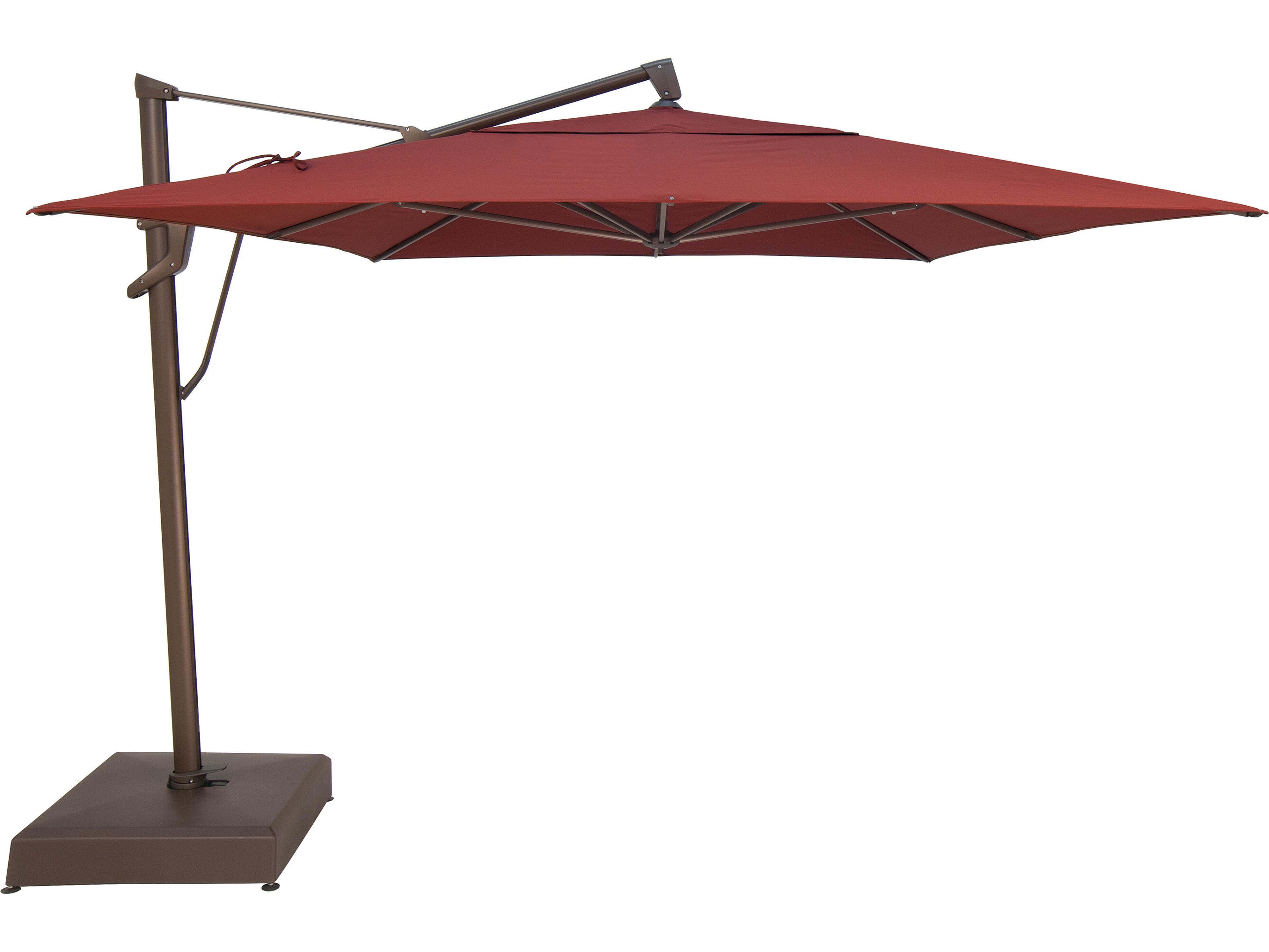 Special Order Sunbrella AKZ PLUS 10 x 13 Foot Rectangular Infinite Tilt and Lock Cantilever