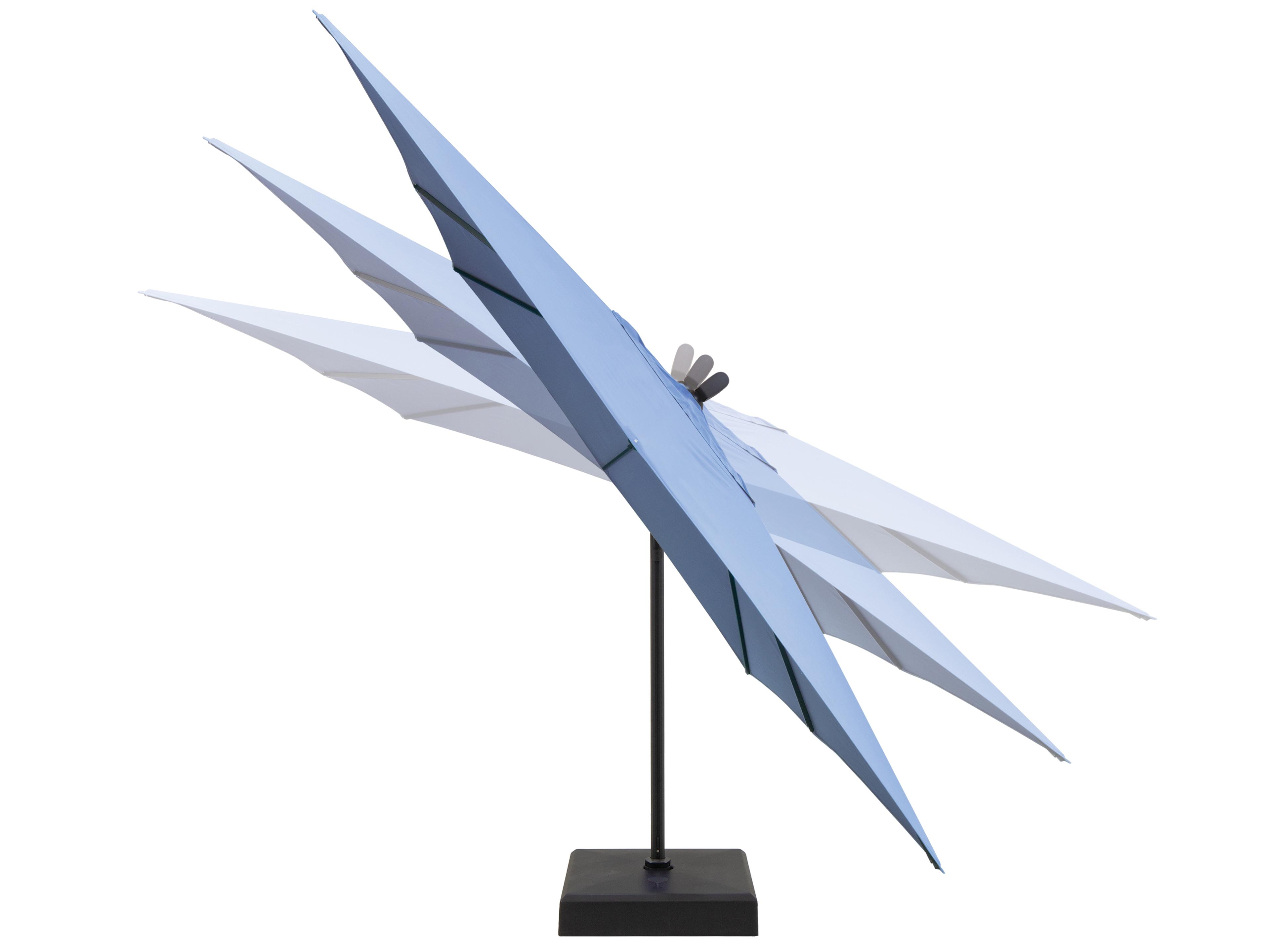 Treasure Garden Cantilever AKZPSQ11 Aluminum 11.5 Foot Square Crank Lift Tilt and Lock Outdoor Patio Umbrella