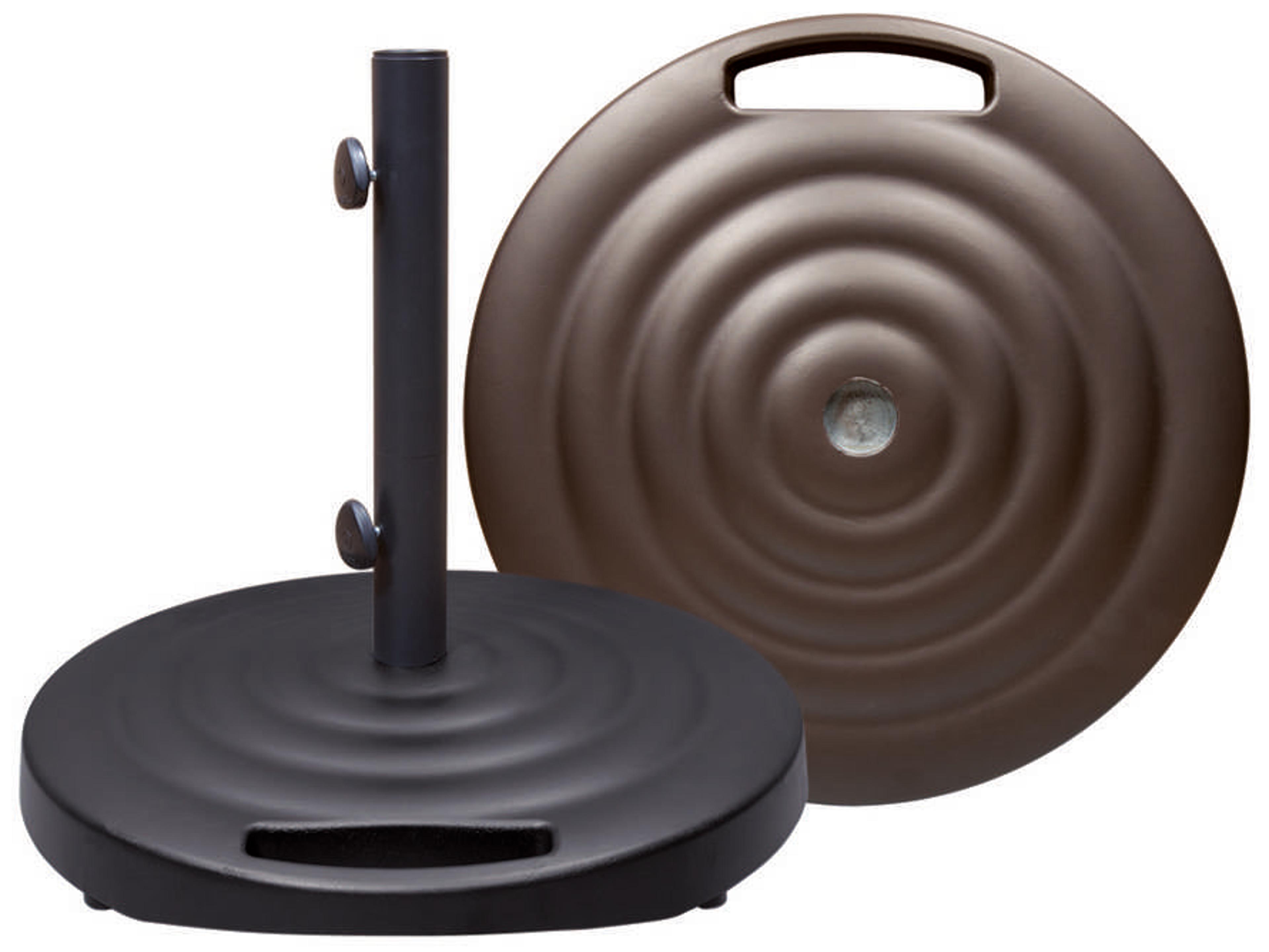 100lb Monaco Round Aluminum Base With Wheels And Handle