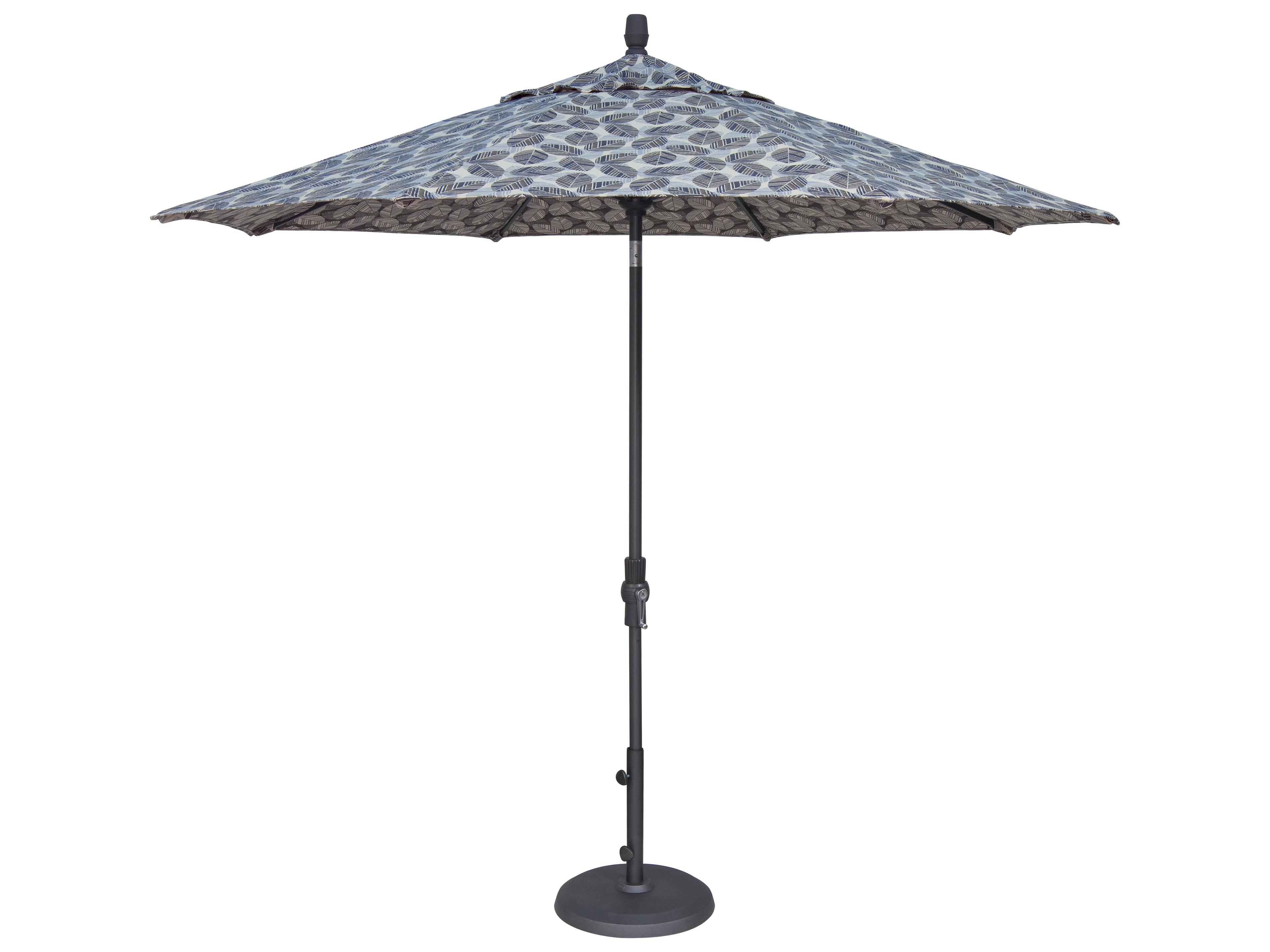 Treasure Garden Market Aluminum 9 Foot Octagon Collar Tilt Crank Lift Outdoor Umbrella