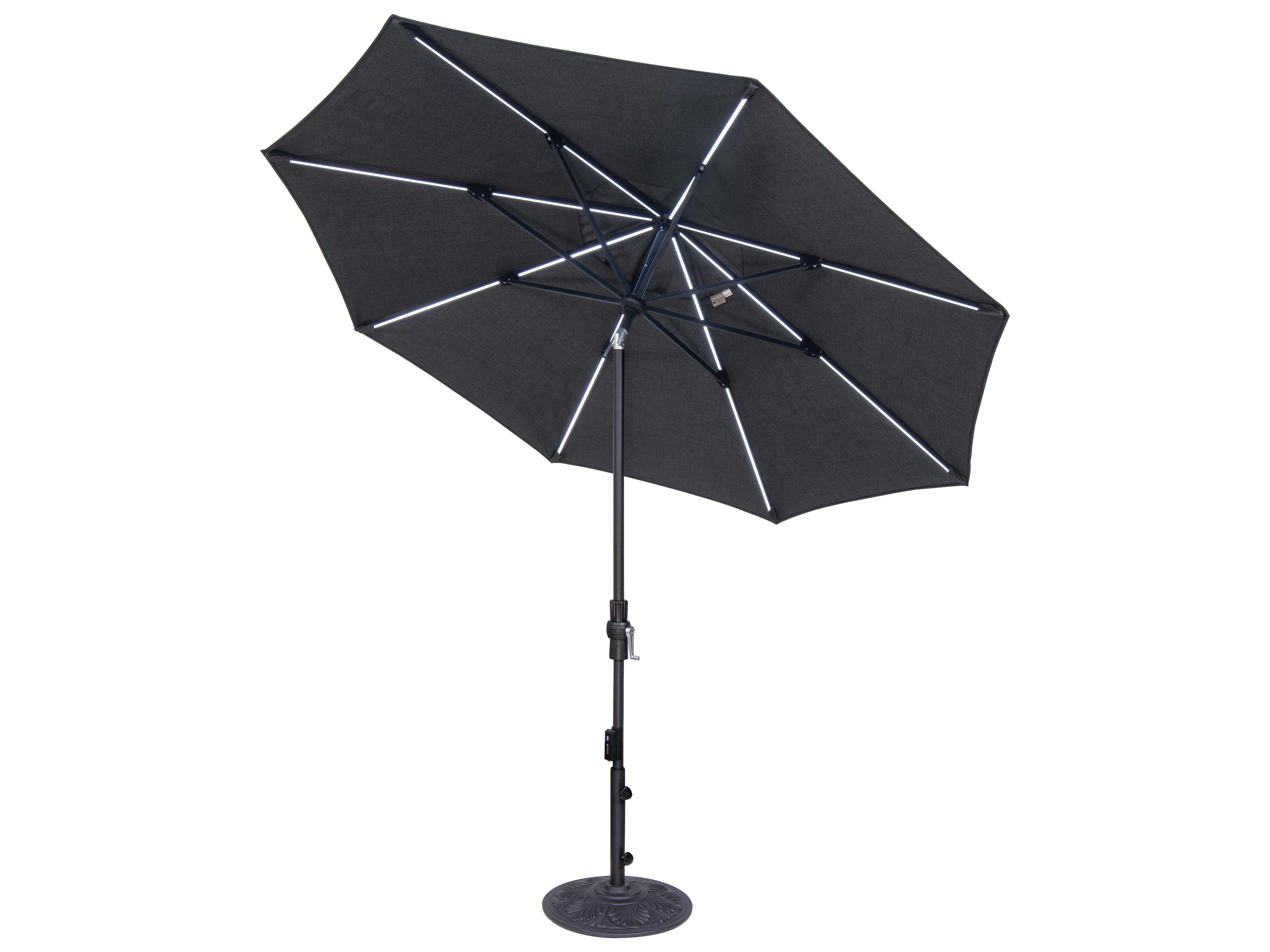 Treasure Garden 9 Foot Starlux Octagon Crank Lift Collar Tilt Outdoor Patio Umbrella