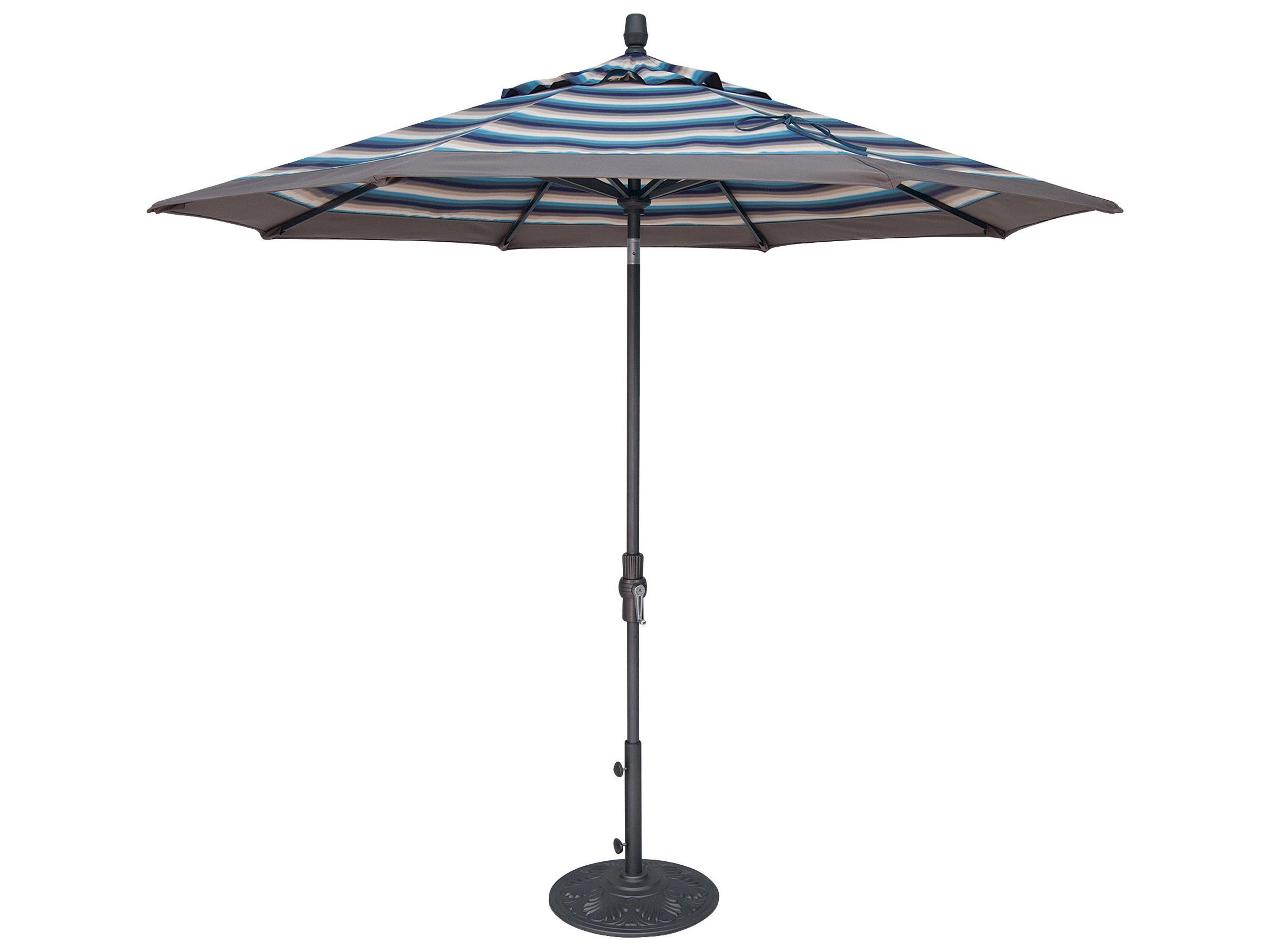 Treasure Garden Special Order Sunbrella Market Aluminum 9 Foot Octagon Collar Tilt Crank Lift Outdoor Patio Umbrella
