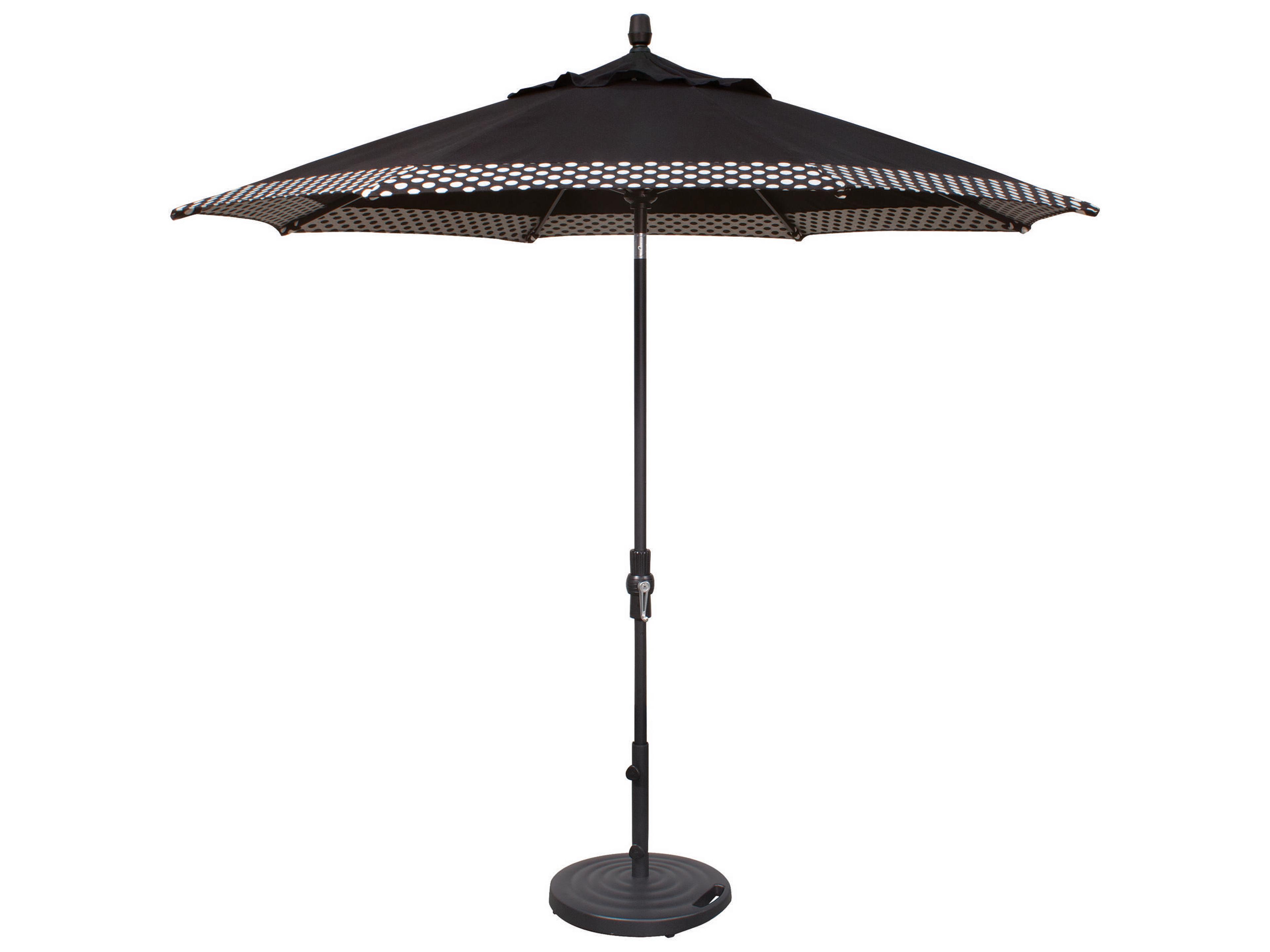Treasure Garden Quick Ship Market Aluminum 9 Foot Octagon Collar Tilt Crank Lift Patio Umbrella