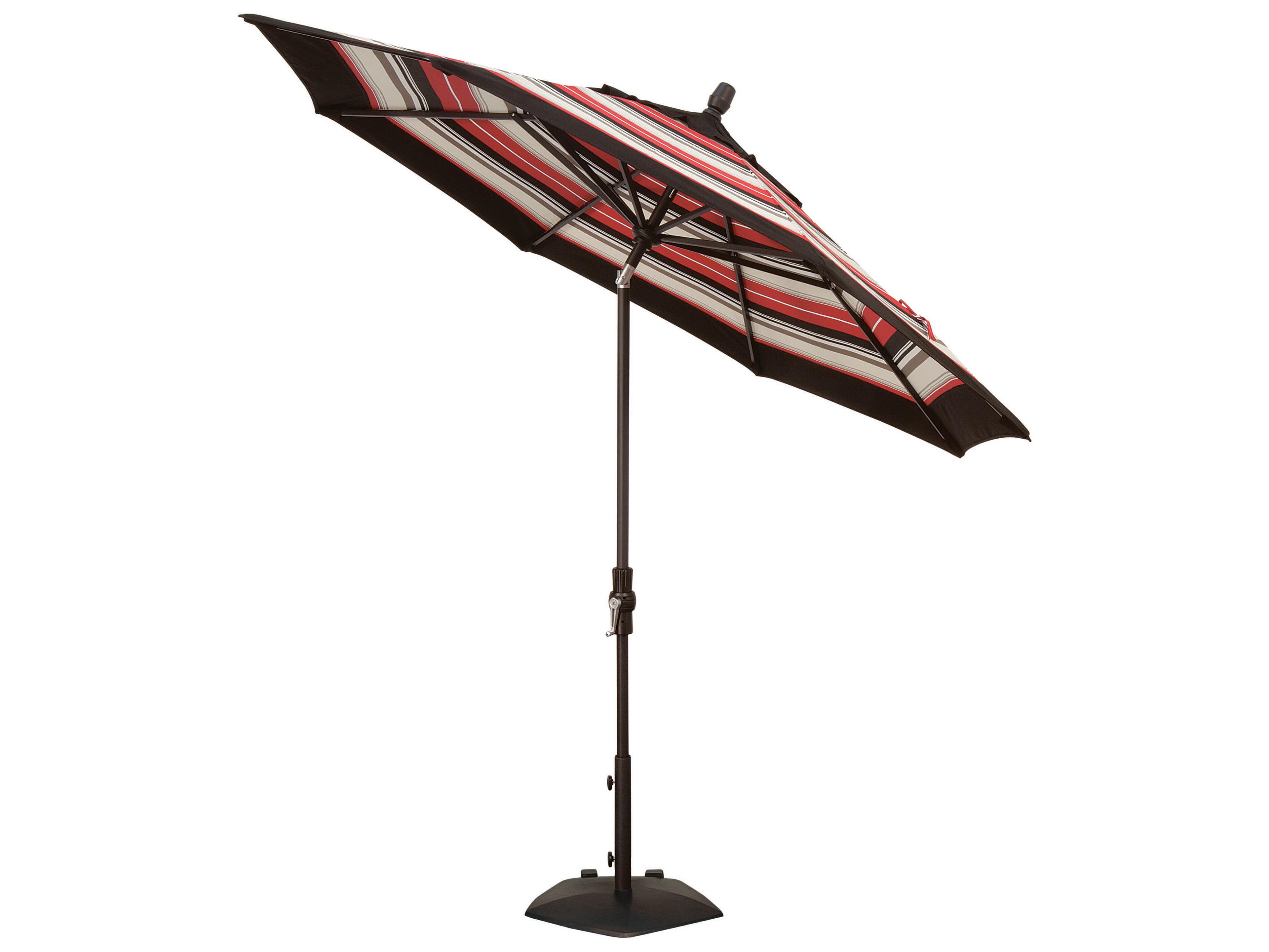 Treasure Garden Quick Ship Market Aluminum 9 Foot Octagon Collar Tilt Crank Lift Patio Umbrella