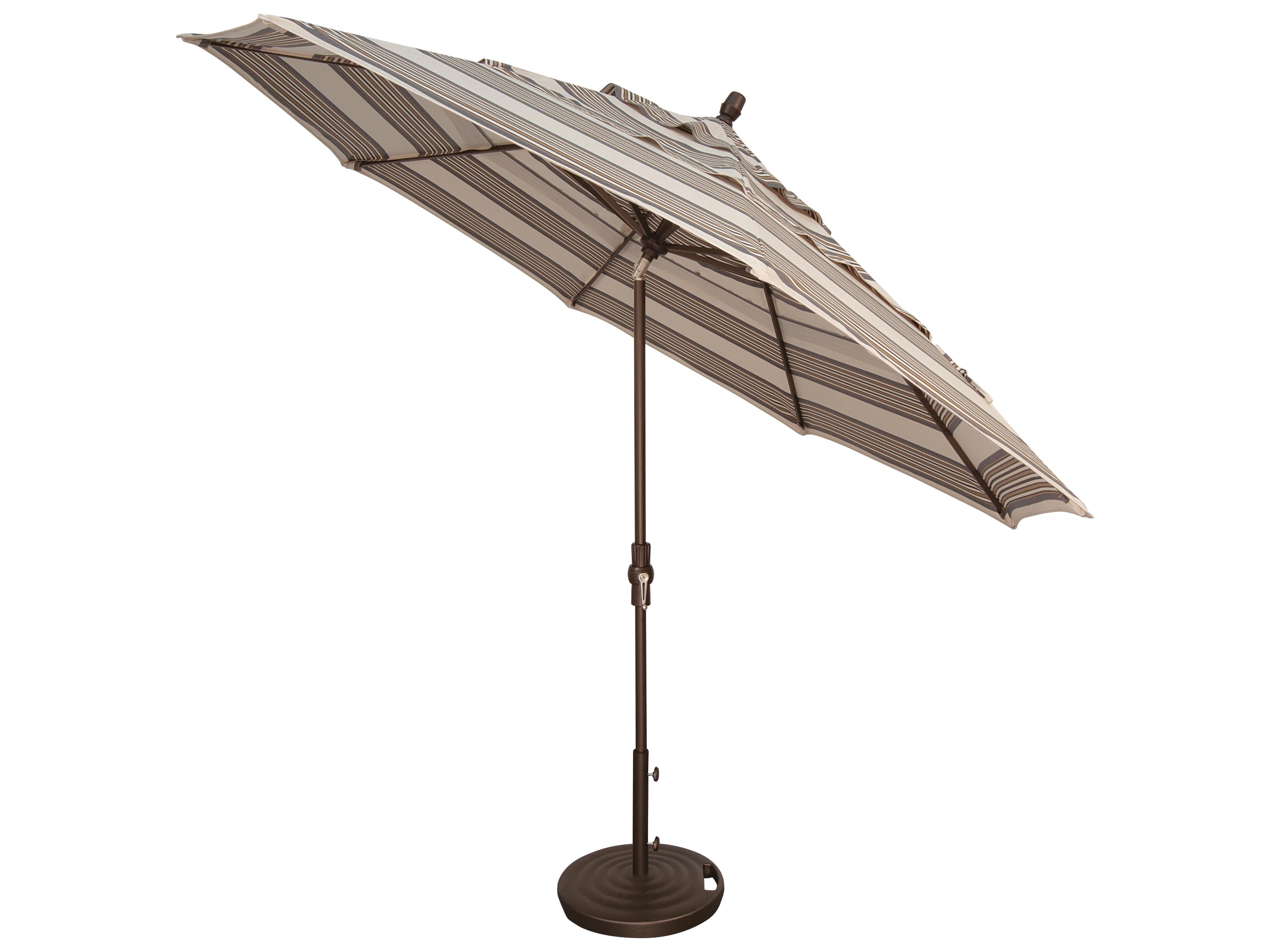 Treasure Garden Market Aluminum 11 Foot Octagon Collar Tilt Crank Lift Outdoor Umbrella