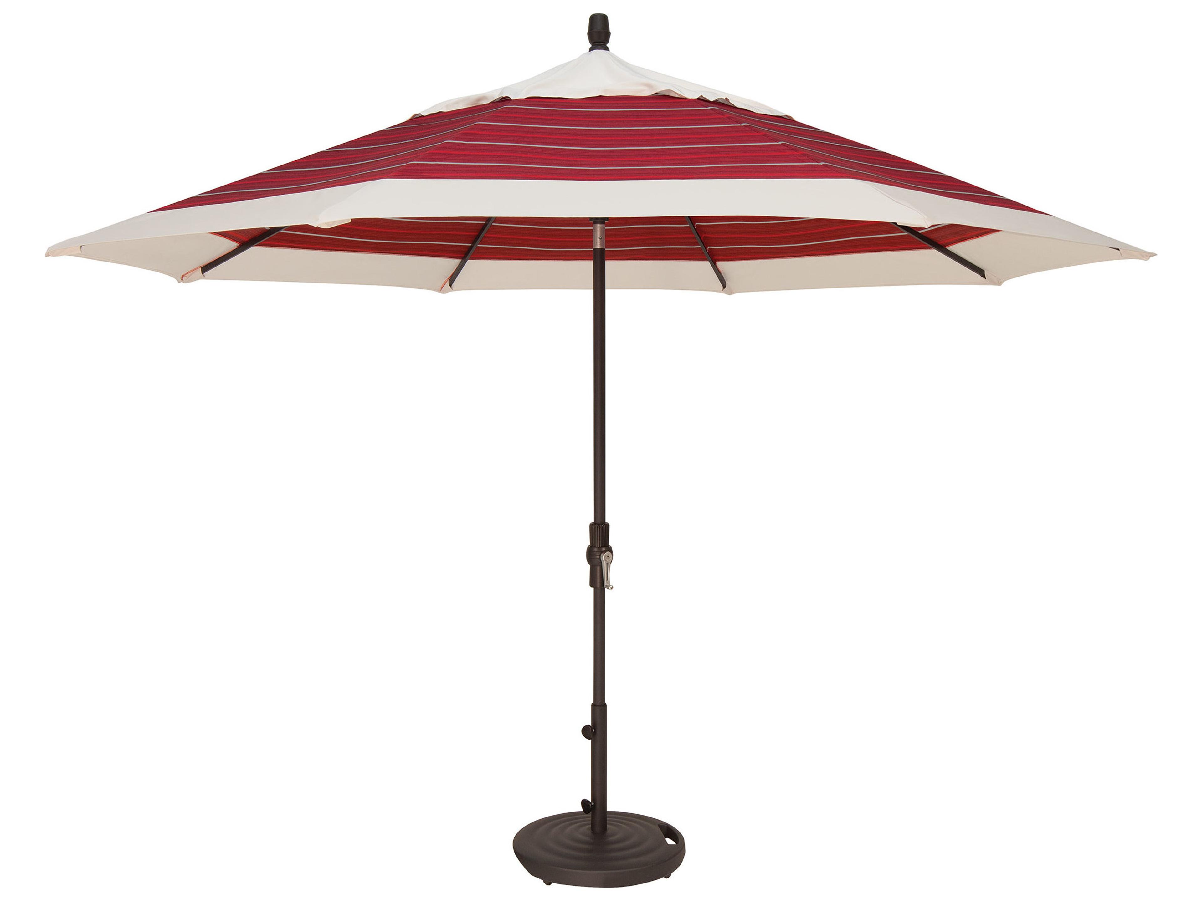 Treasure Garden Special Order Sunbrella Market Aluminum 11 Foot Octagon Collar Tilt Crank Lift Outdoor Patio Umbrella
