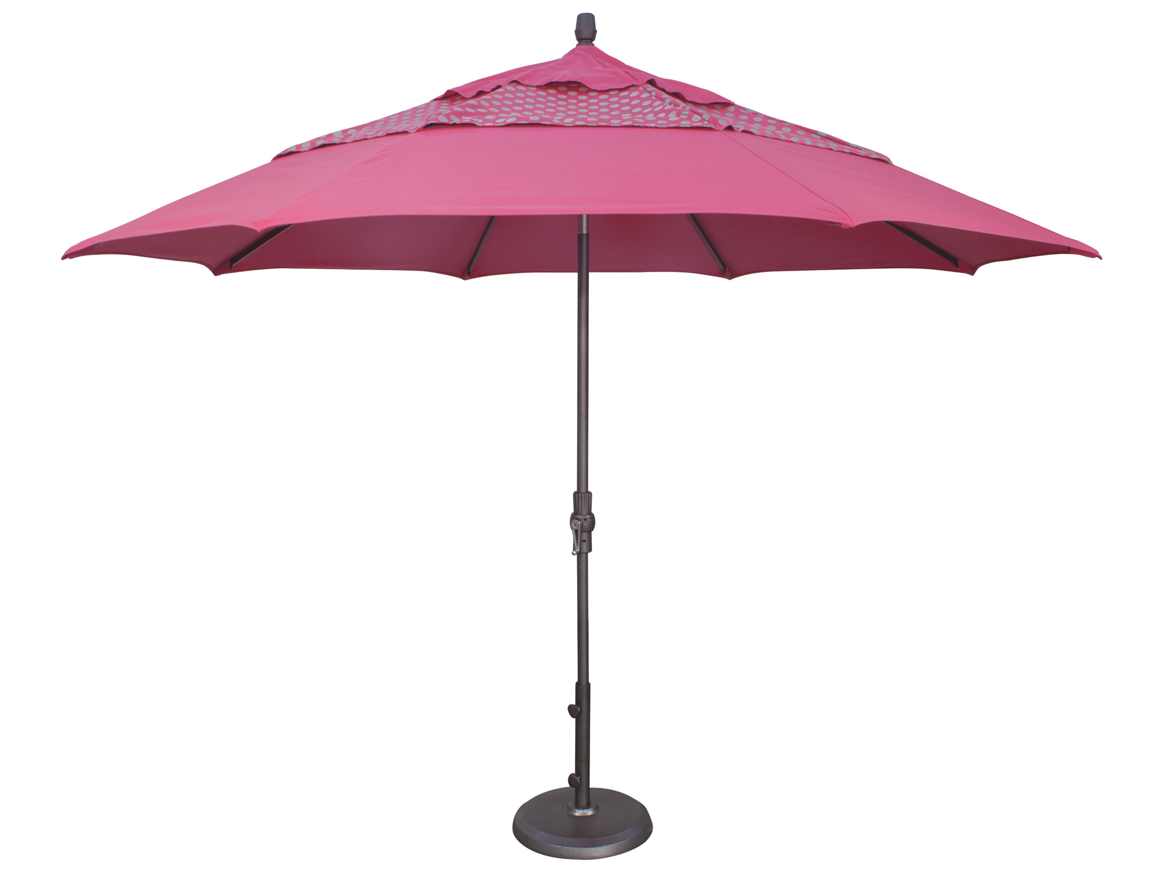 Treasure Garden Special Order Sunbrella Market Aluminum 11 Foot Octagon Collar Tilt Crank Lift Outdoor Patio Umbrella