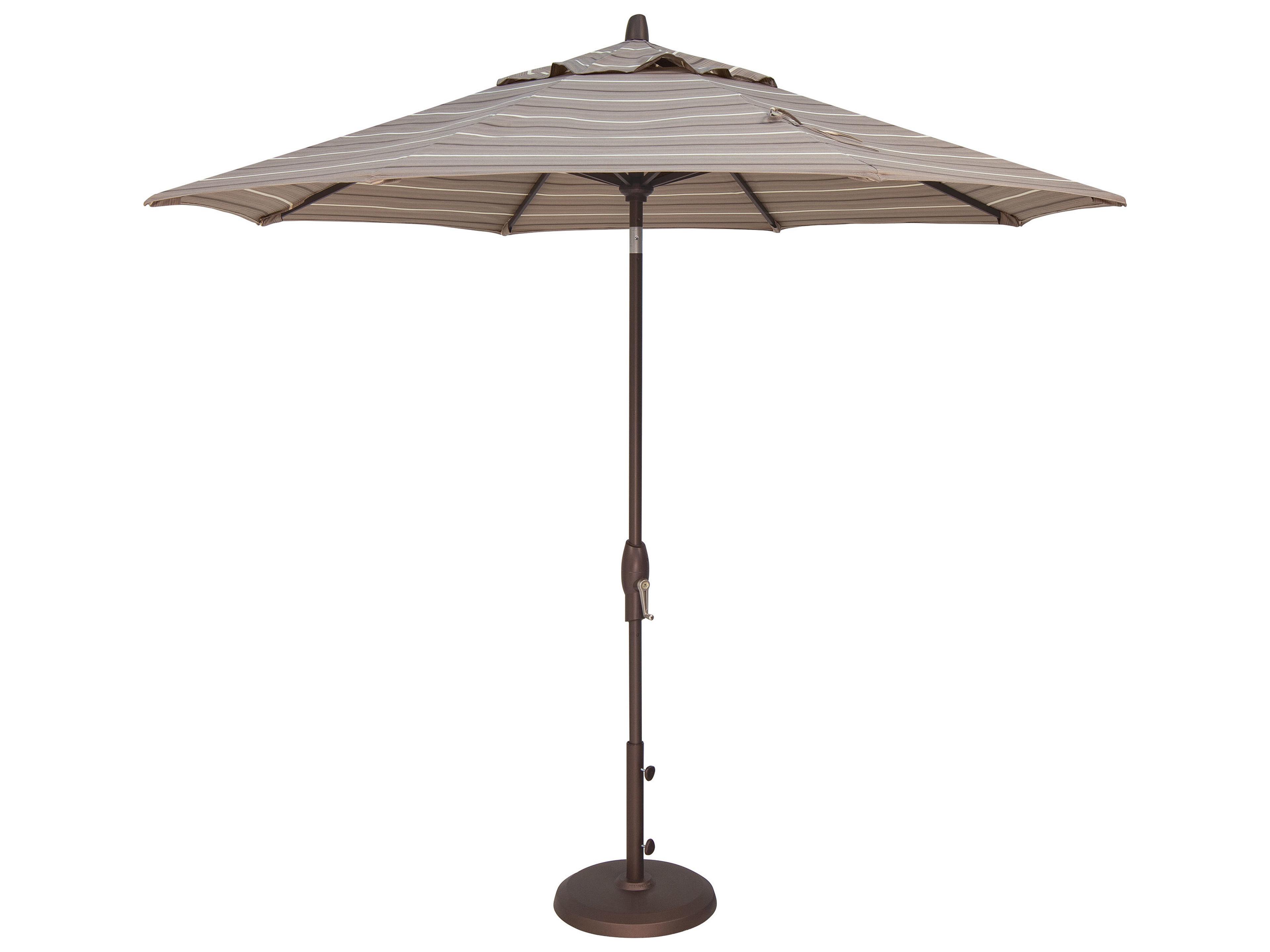 Treasure Garden Market Aluminum 9 Foot Octagon Auto Tilt Crank Lift Outdoor Umbrella