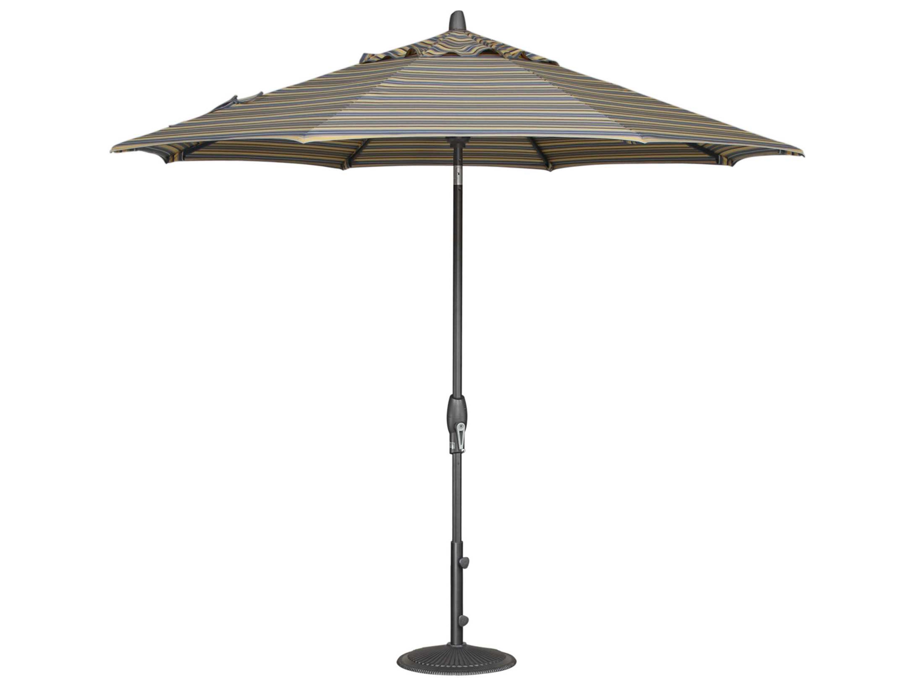 Treasure Garden Quick Ship Market Aluminum 9 Foot Octagon Auto Tilt Crank Lift Patio Umbrella