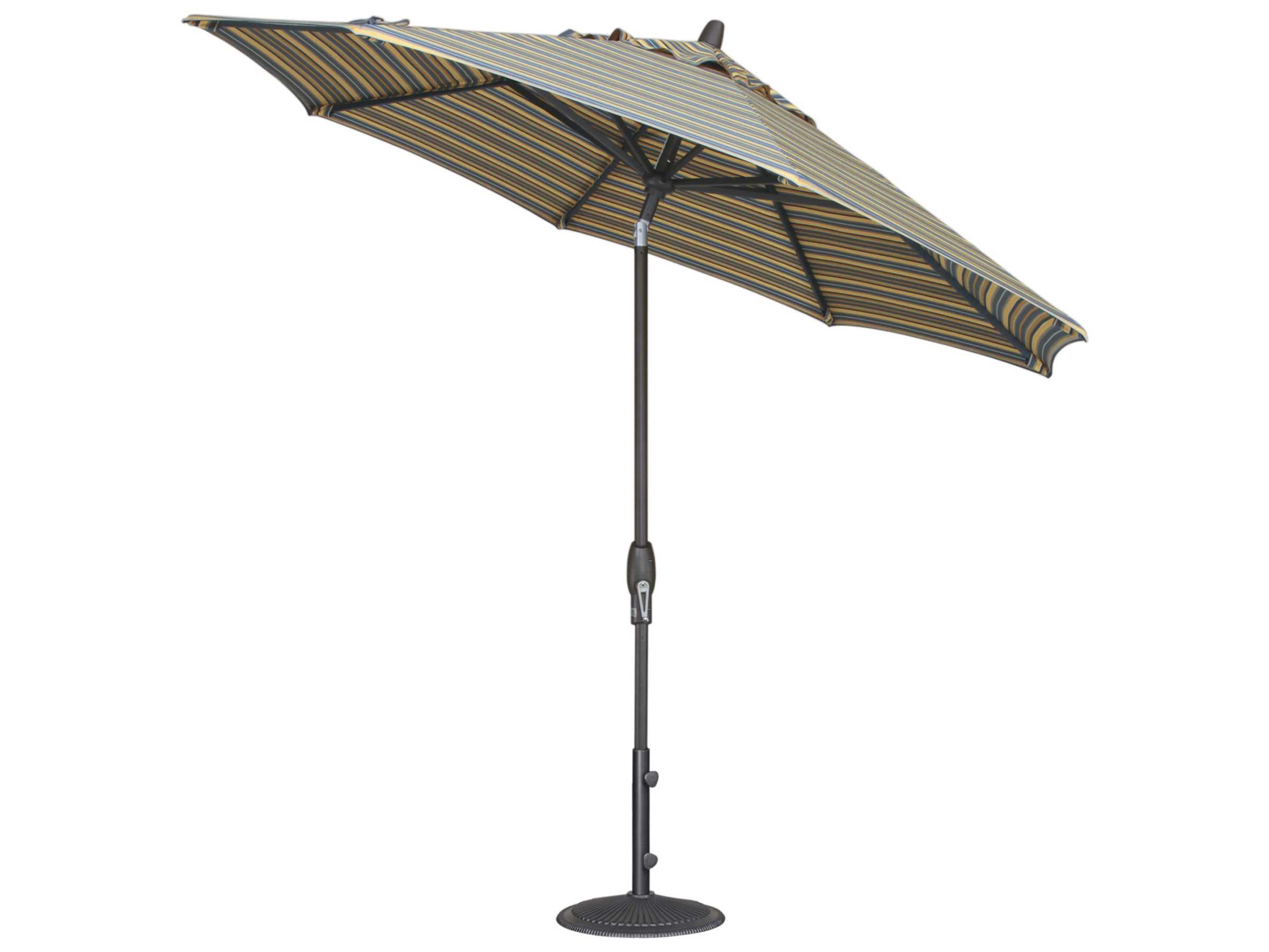 Treasure Garden Quick Ship Market Aluminum 9 Foot Octagon Auto Tilt Crank Lift Patio Umbrella