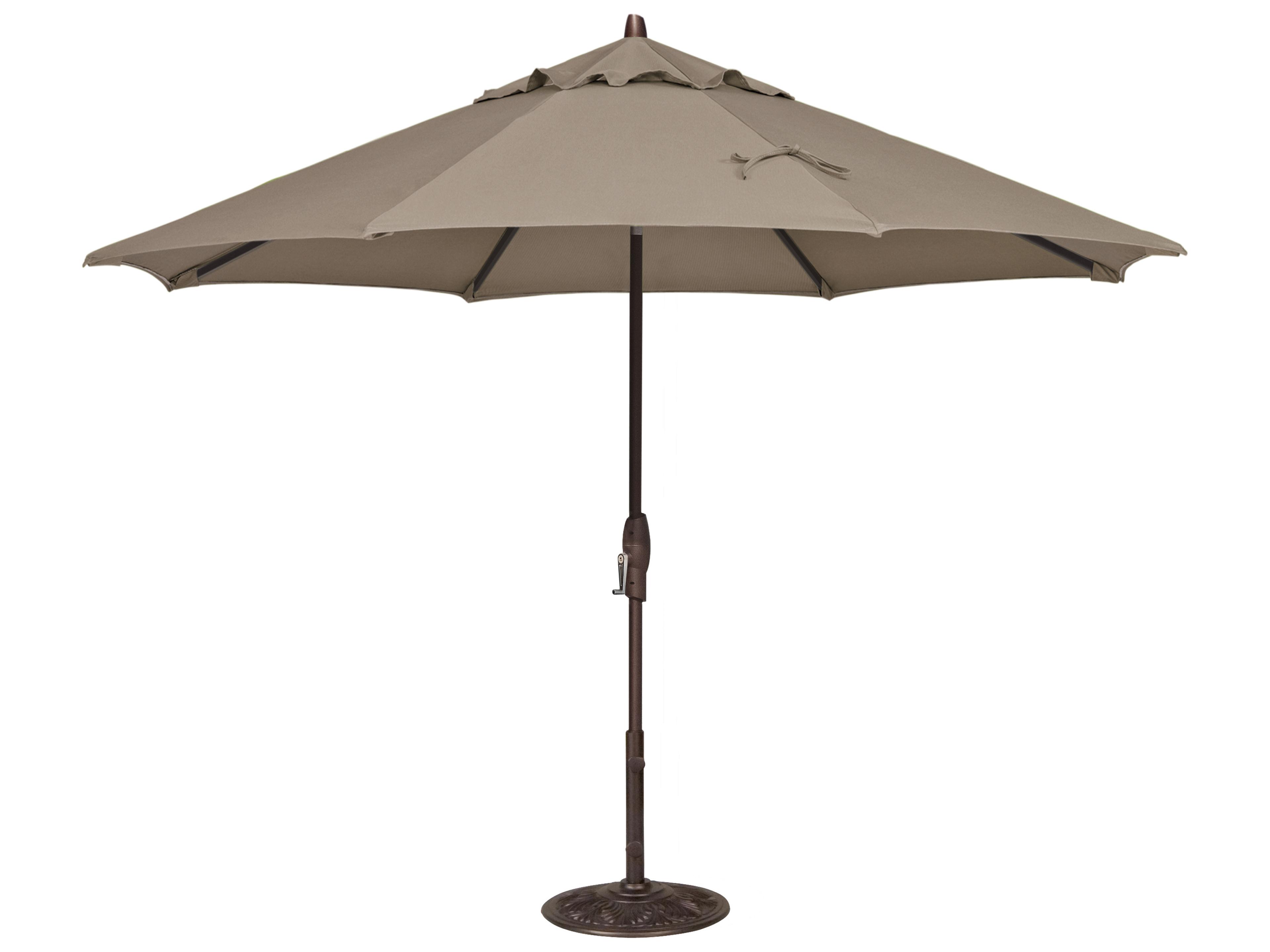 Treasure Garden Market Aluminum 11 Foot Octagon Auto Tilt Crank Lift Outdoor Umbrella