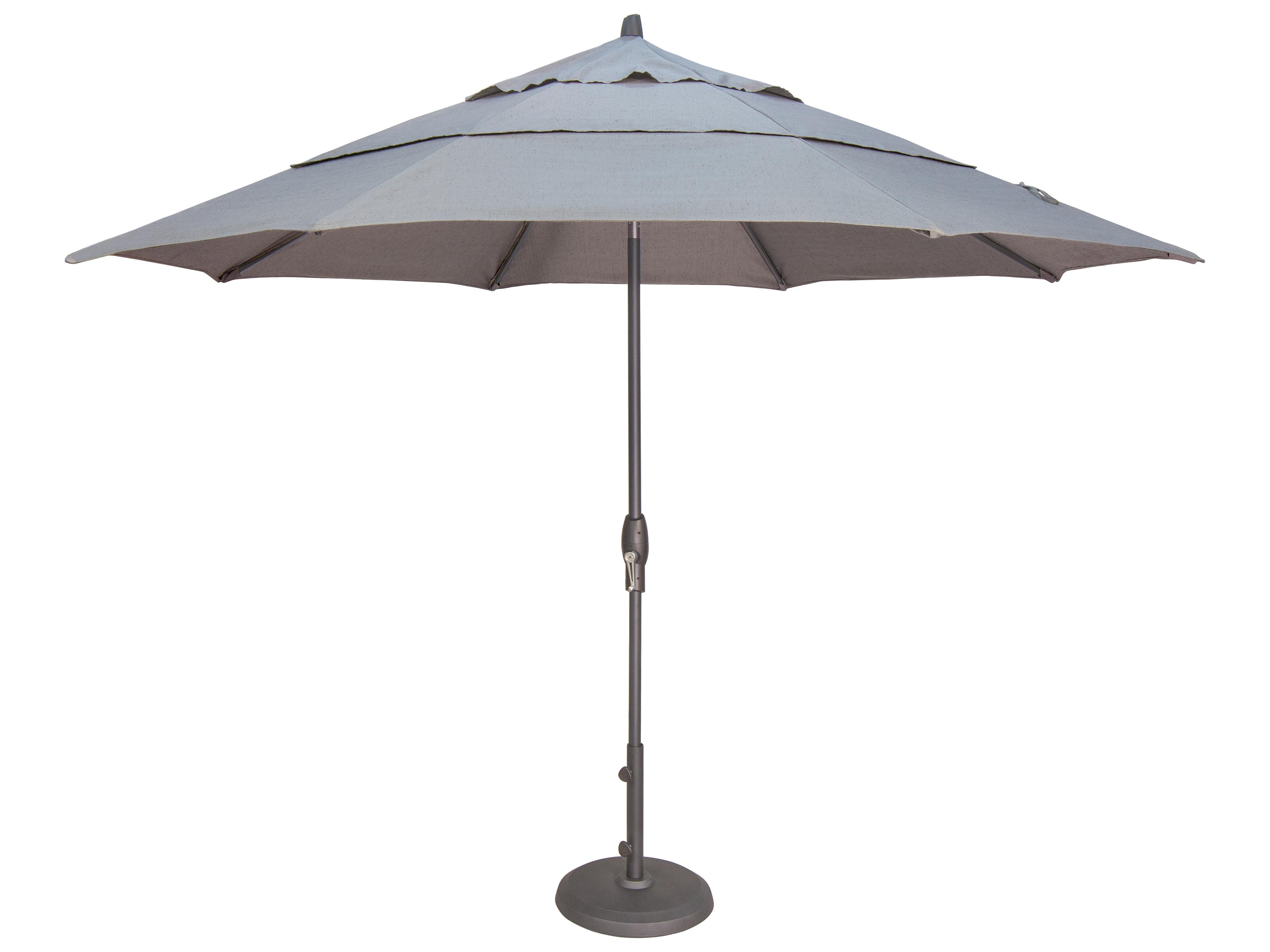 Treasure Garden Market Aluminum 11 Foot Octagon Auto Tilt Crank Lift Outdoor Umbrella