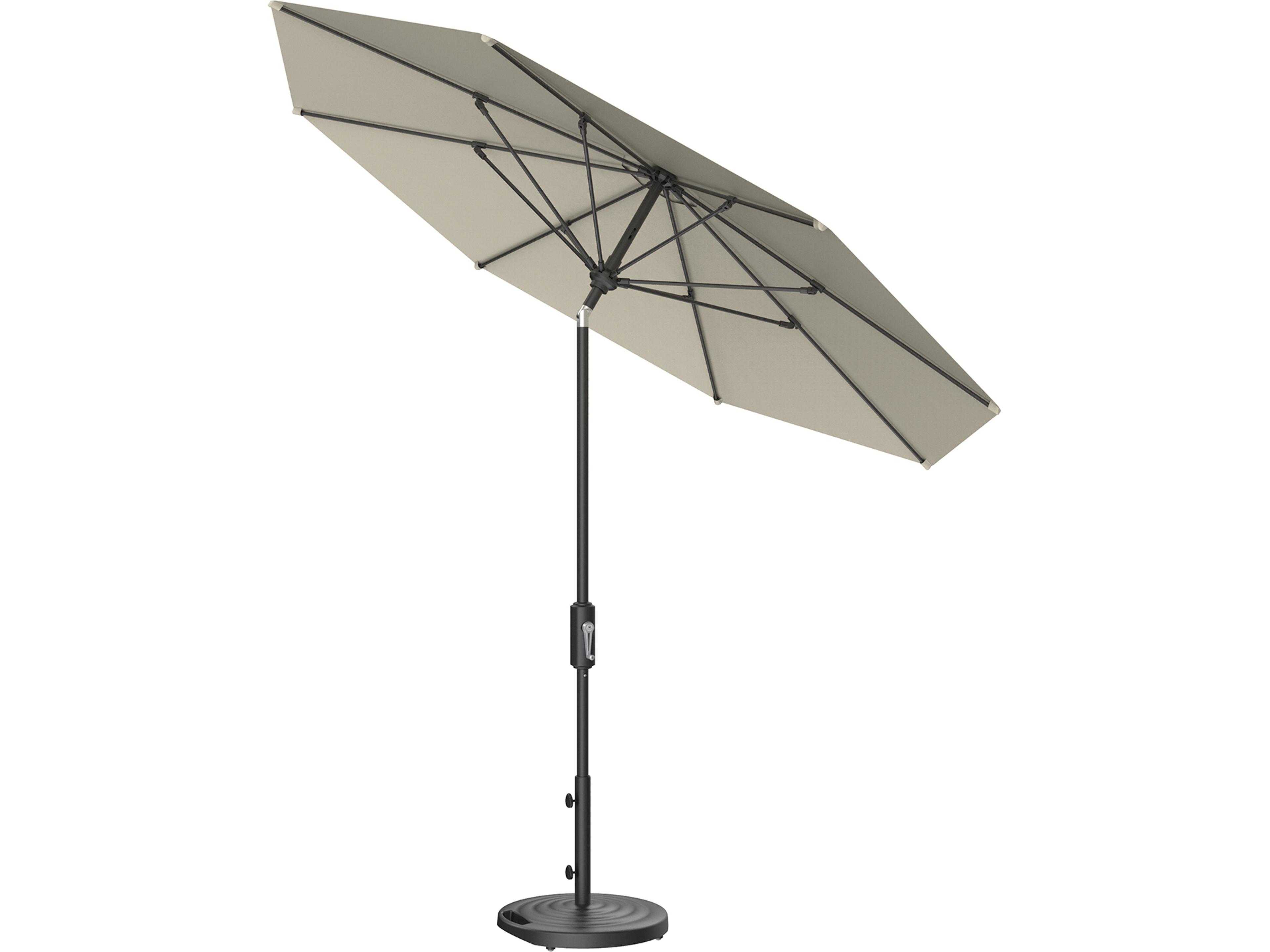 Treasure Garden Special Order Sunbrella Flex Market Aluminum Flex 9' Octagon Crank Lift Umbrella