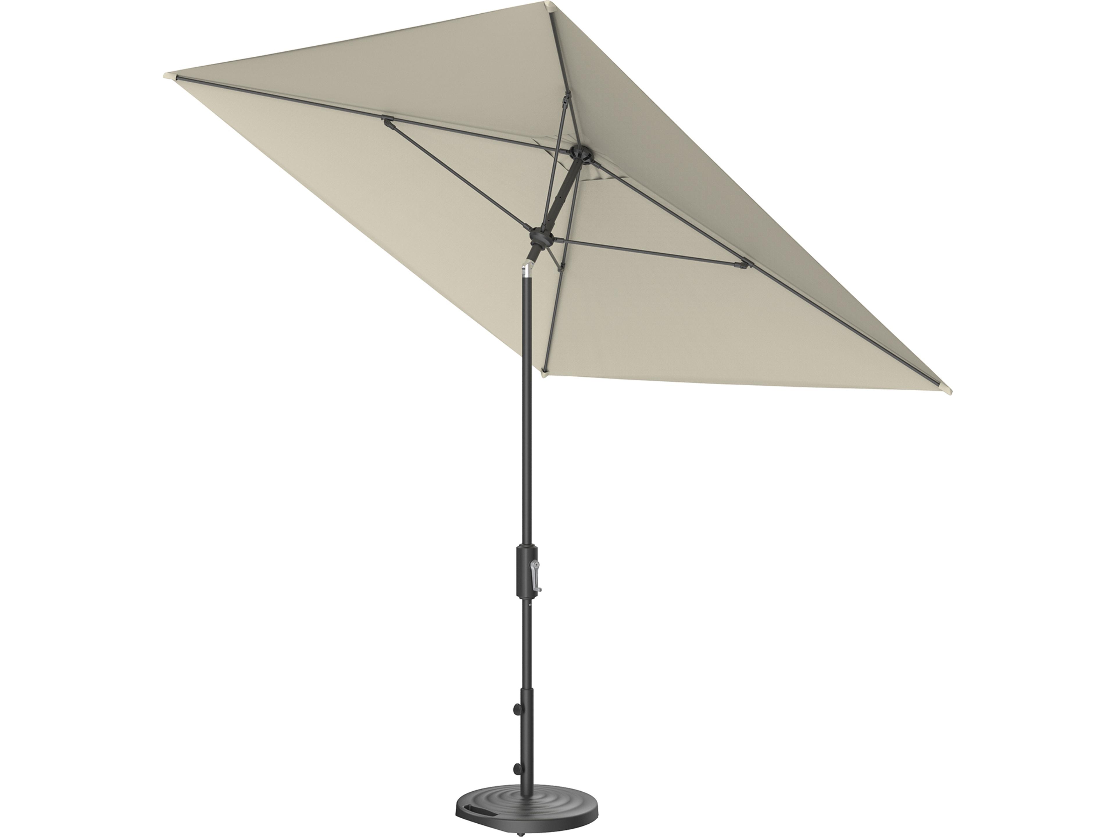Treasure Garden Special Order Sunbrella Flex Market Aluminum Flex 7.5' Square Crank Lift Umbrella