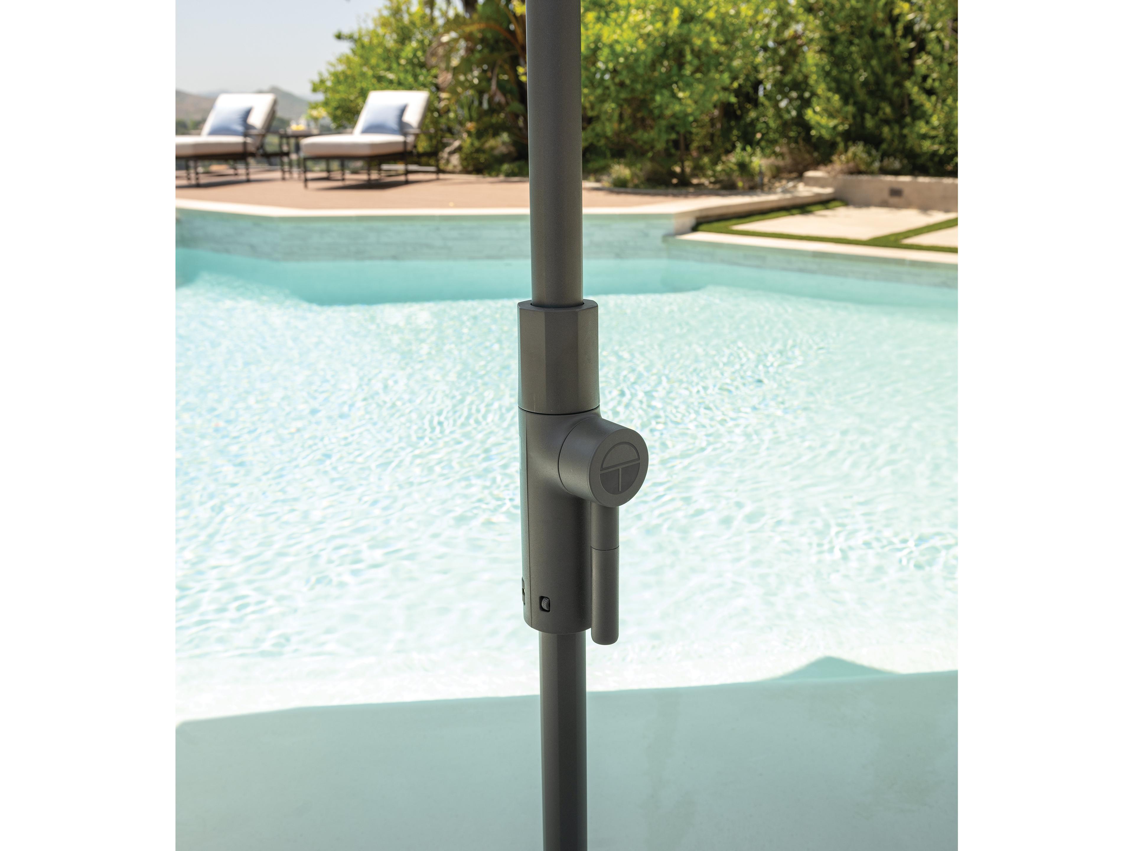 Treasure Garden Twist 9 Foot Crank Lift Collar Tilt Outdoor Patio Market Umbrella