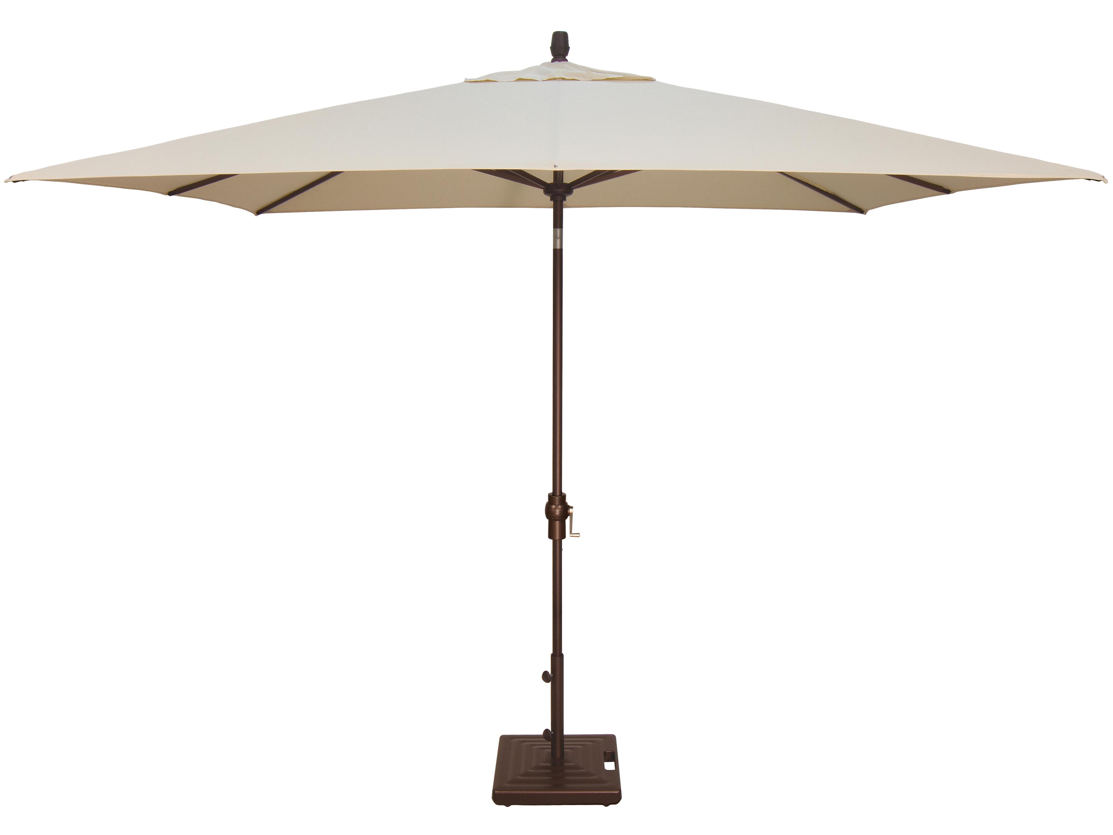Treasure Garden Market Aluminum 8 x 10 Foot Rectangular Crank Lift Auto Tilt Outdoor Umbrella