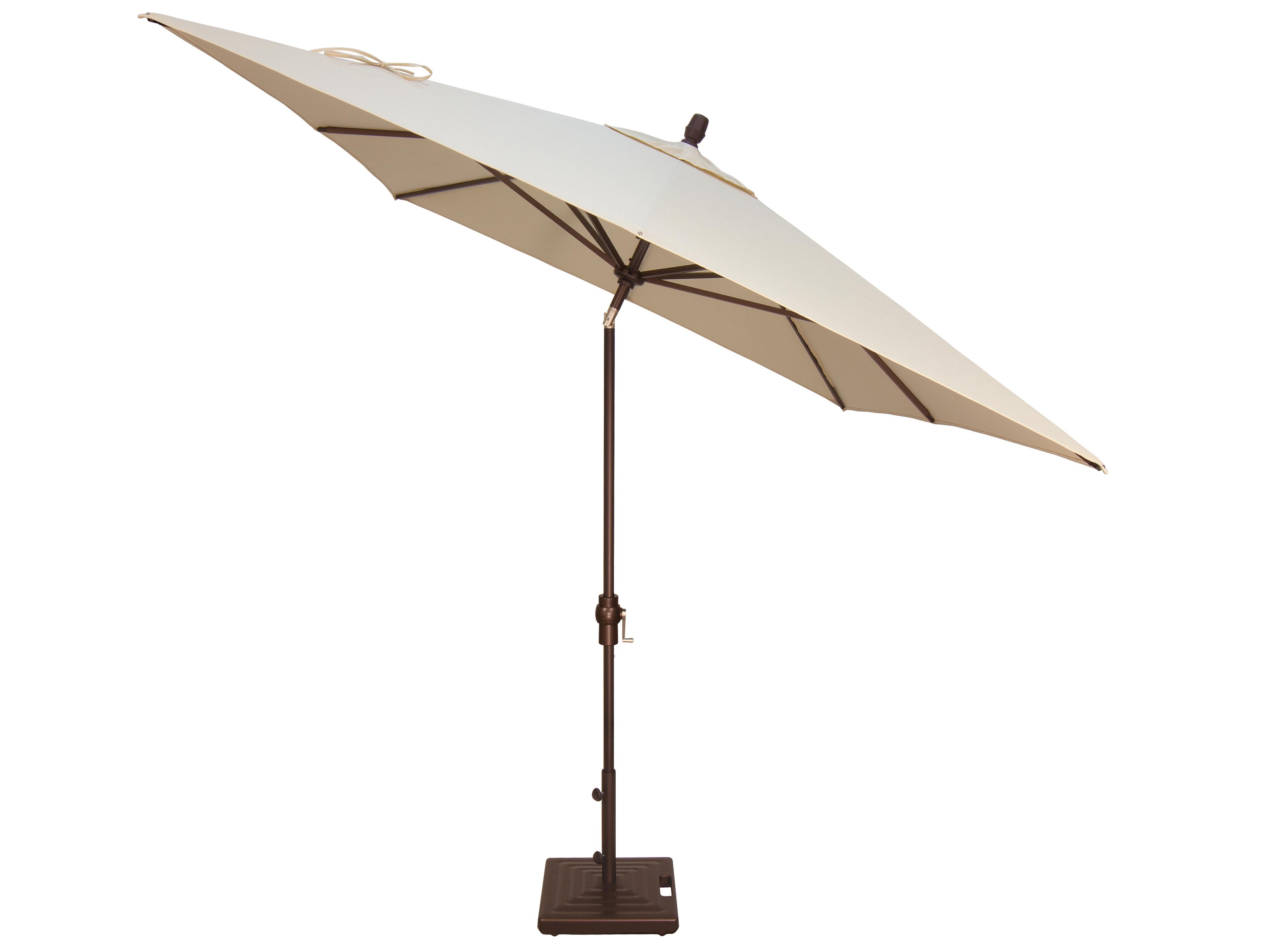 Treasure Garden Market Aluminum 8 x 10 Foot Rectangular Crank Lift Auto Tilt Outdoor Umbrella