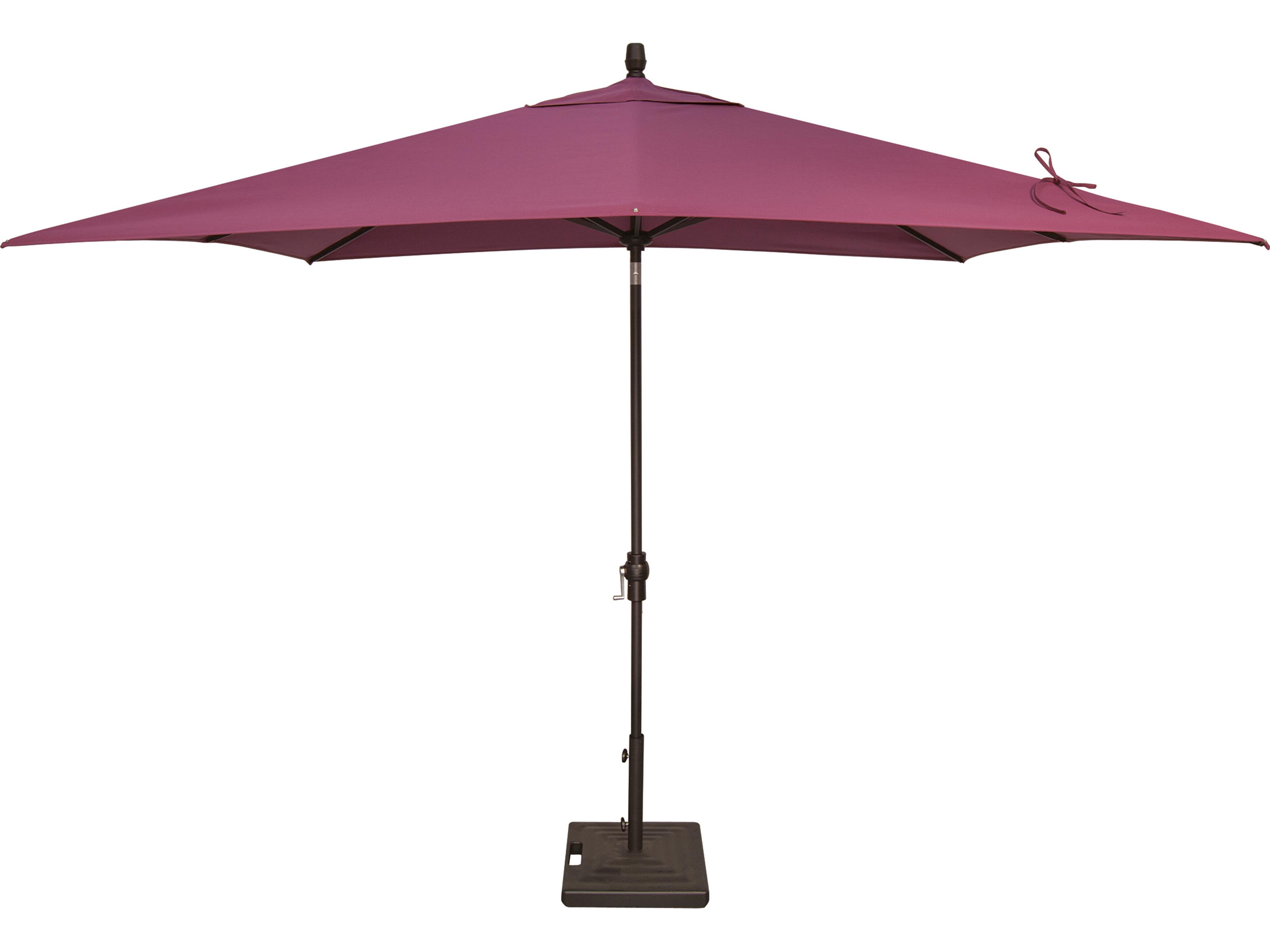 Treasure Garden Special Order Sunbrella Market Aluminum 8 x 10 Foot Rectangular Crank Lift Auto Tilt Outdoor Patio Umbrella