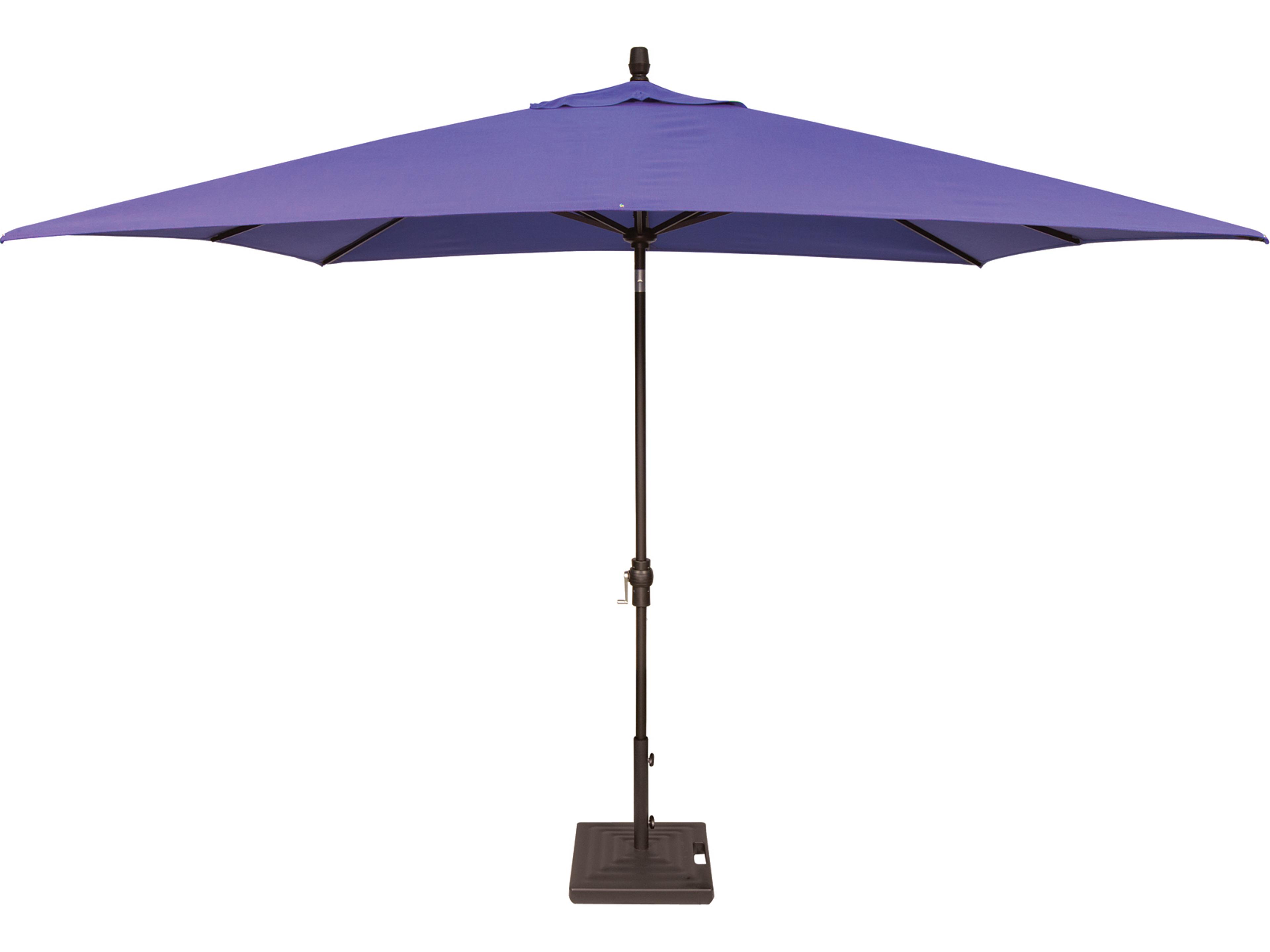 Treasure Garden Special Order Sunbrella Market Aluminum 8 x 10 Foot Rectangular Crank Lift Auto Tilt Outdoor Patio Umbrella