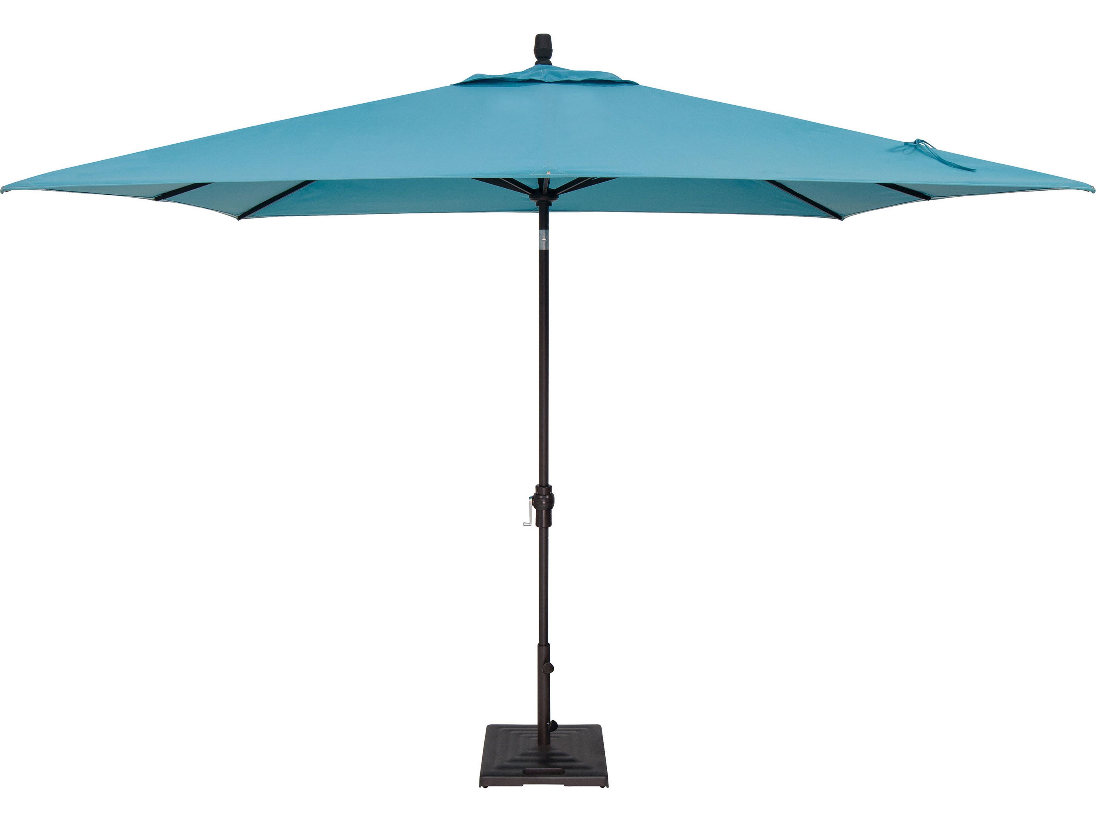 Treasure Garden Special Order Sunbrella Market Aluminum 8 x 10 Foot Rectangular Crank Lift Auto Tilt Outdoor Patio Umbrella