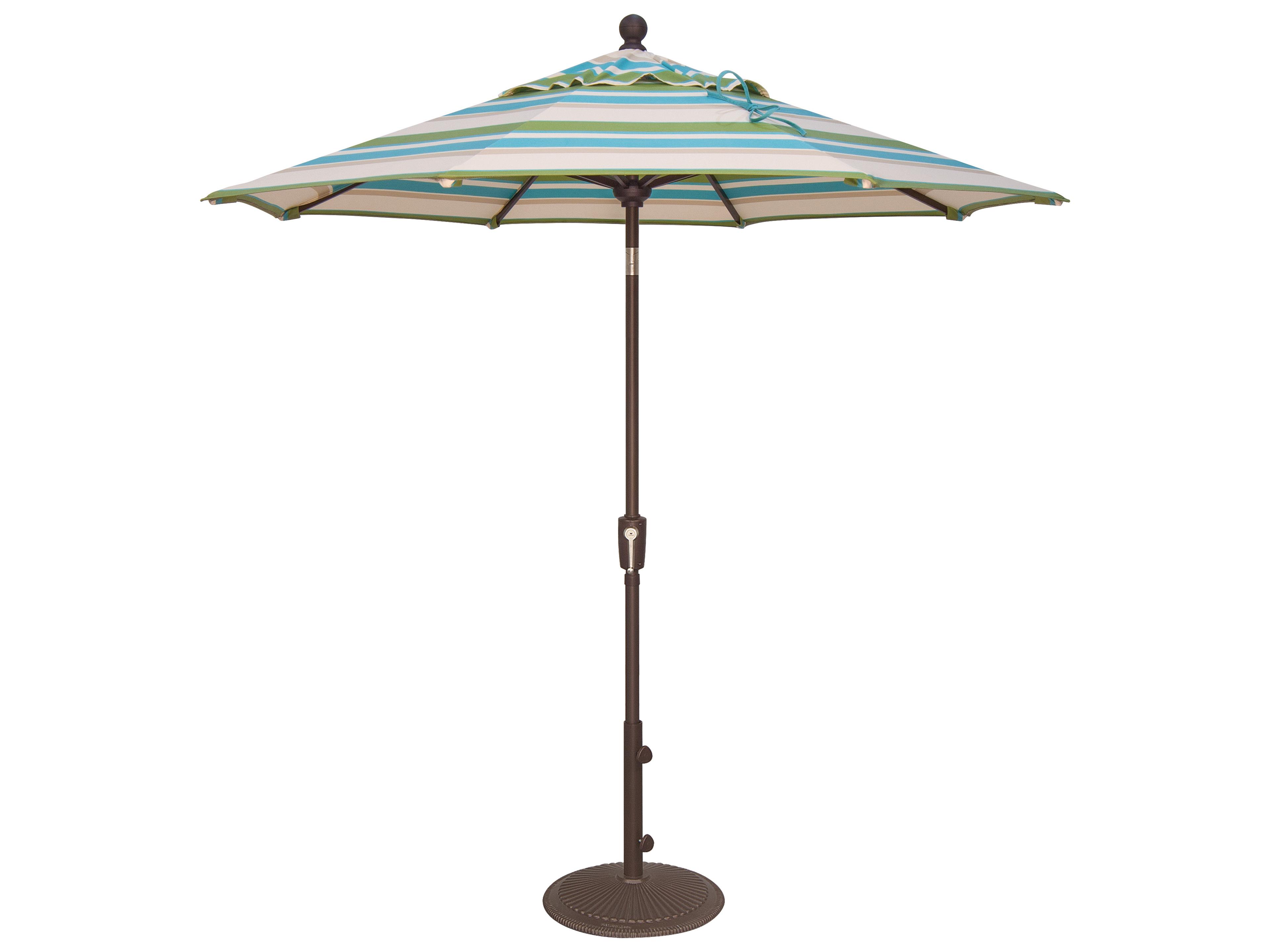 Treasure Garden Special Order Sunbrella Market Aluminum 7.5 Foot Octagon Push Button Tilt Crank Lift Patio Umbrella