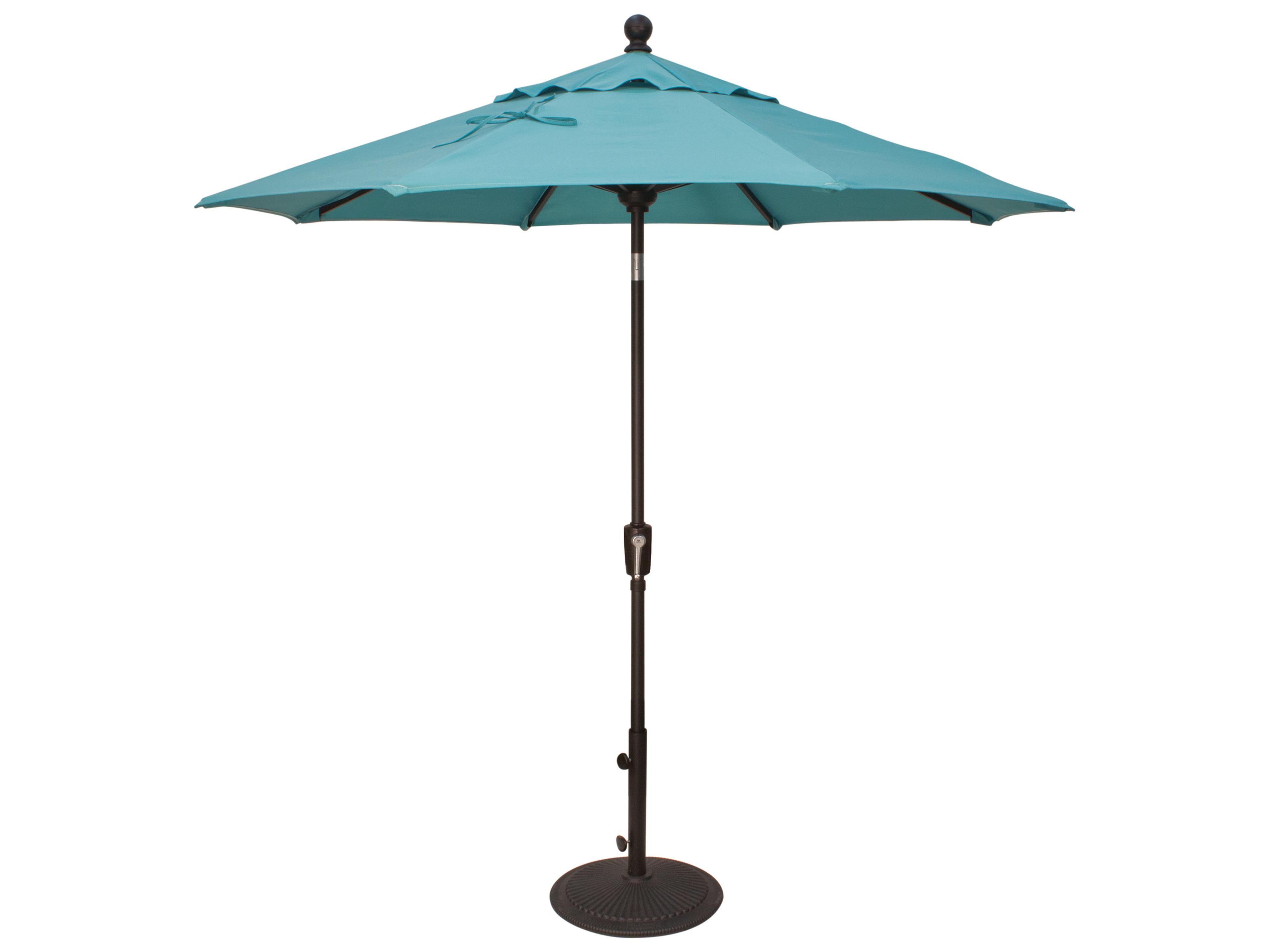 Treasure Garden Special Order Sunbrella Market Aluminum 7.5 Foot Octagon Push Button Tilt Crank Lift Patio Umbrella