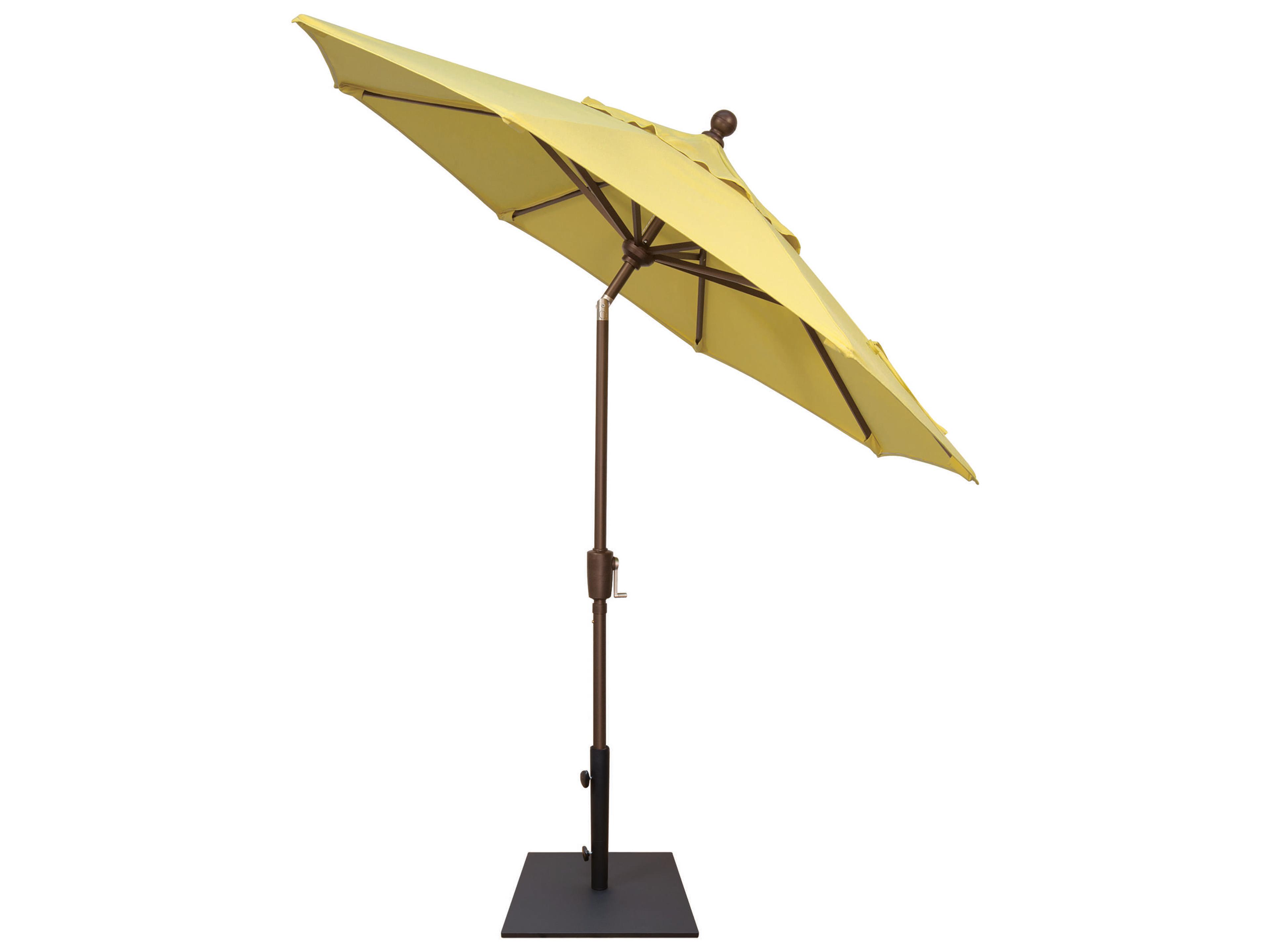 Treasure Garden Quick Ship Market Aluminum 7.5 Foot Octagon Push Button Tilt Crank Lift Outdoor Umbrella