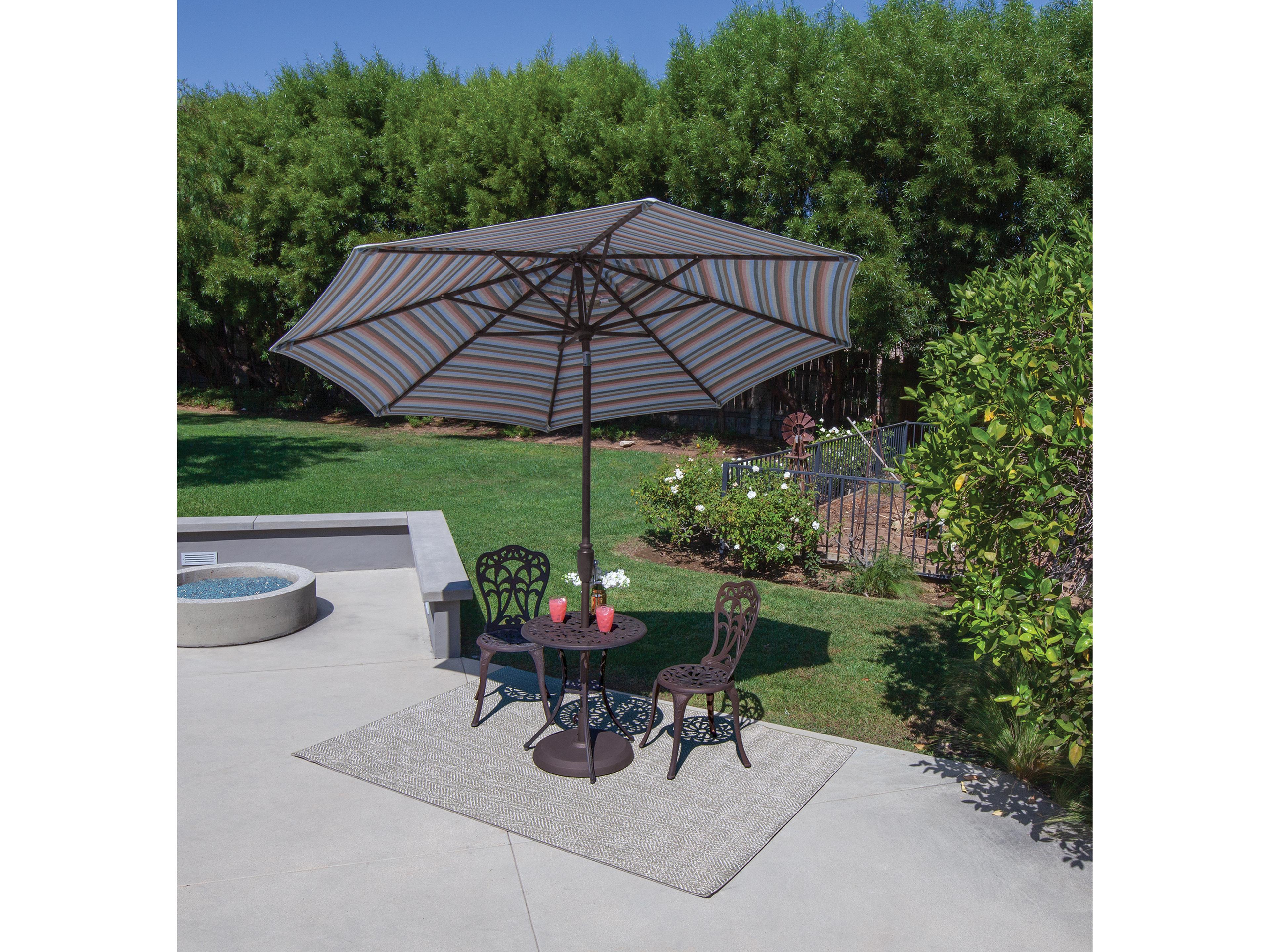 QuickShip 9 Foot Glide Tilt Octagon Outdoor Umbrella