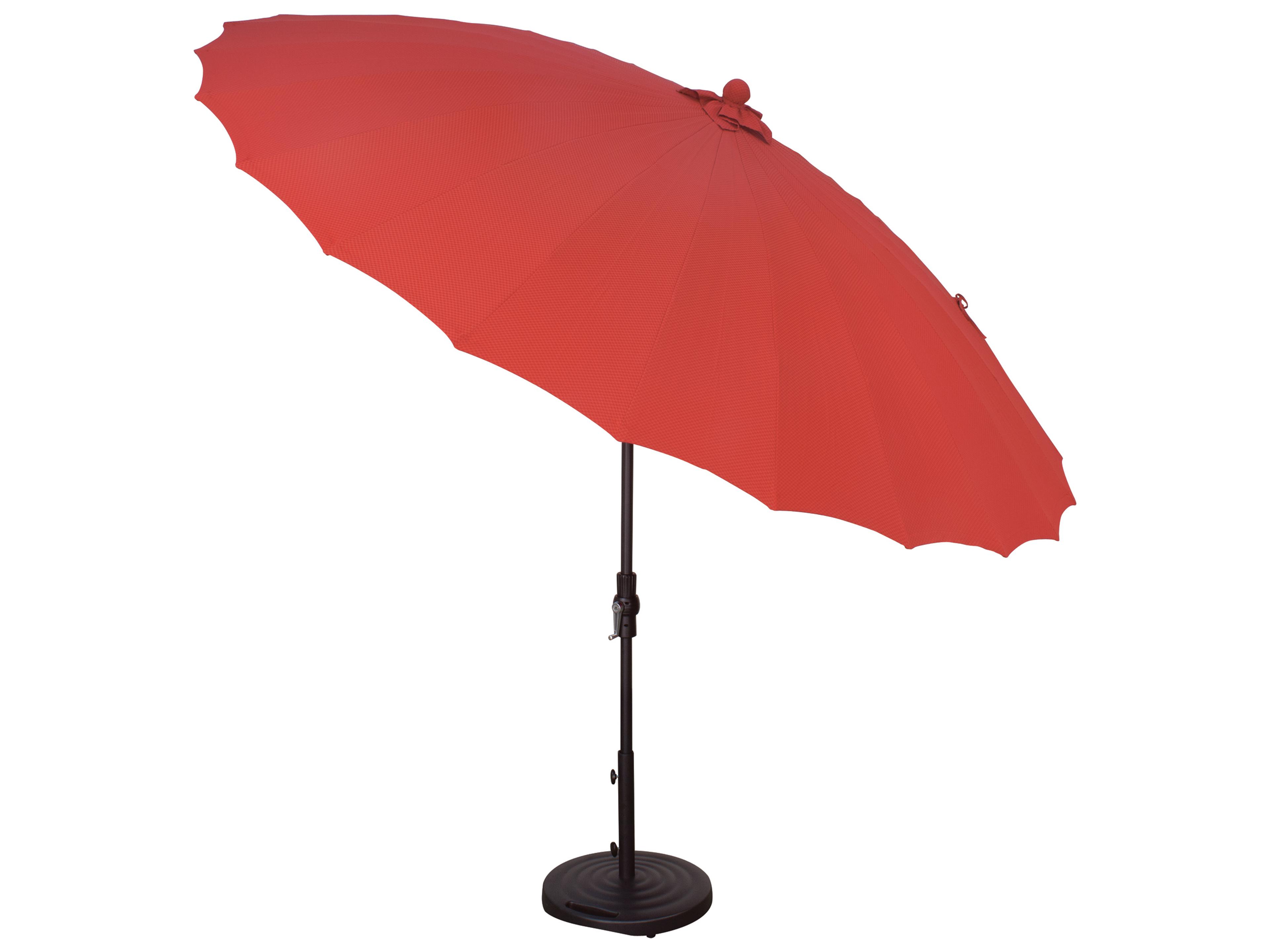 Special Order Sunbrella 10 Foot Shanghai Aluminum Round Collar Tilt Crank Lift Patio Umbrella