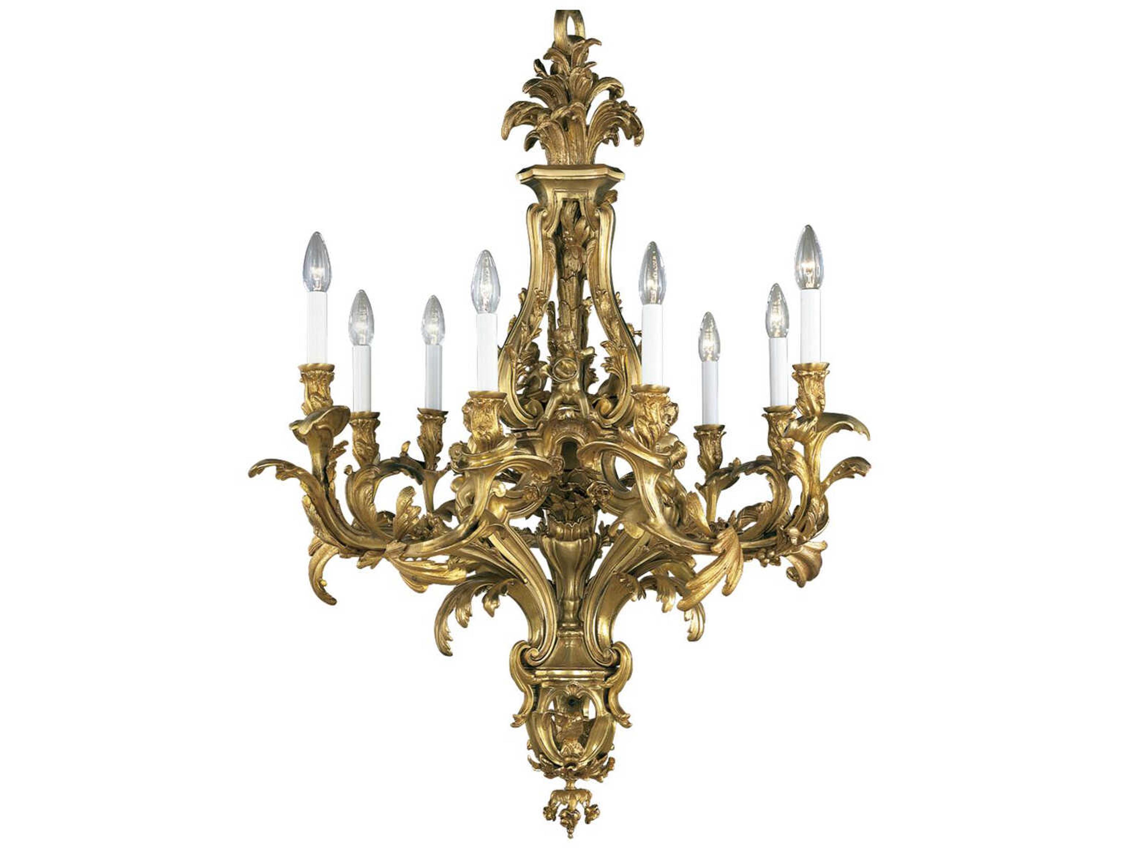 Mariner Luxury 9-Light French Gold Traditional Candelabra Chandelier