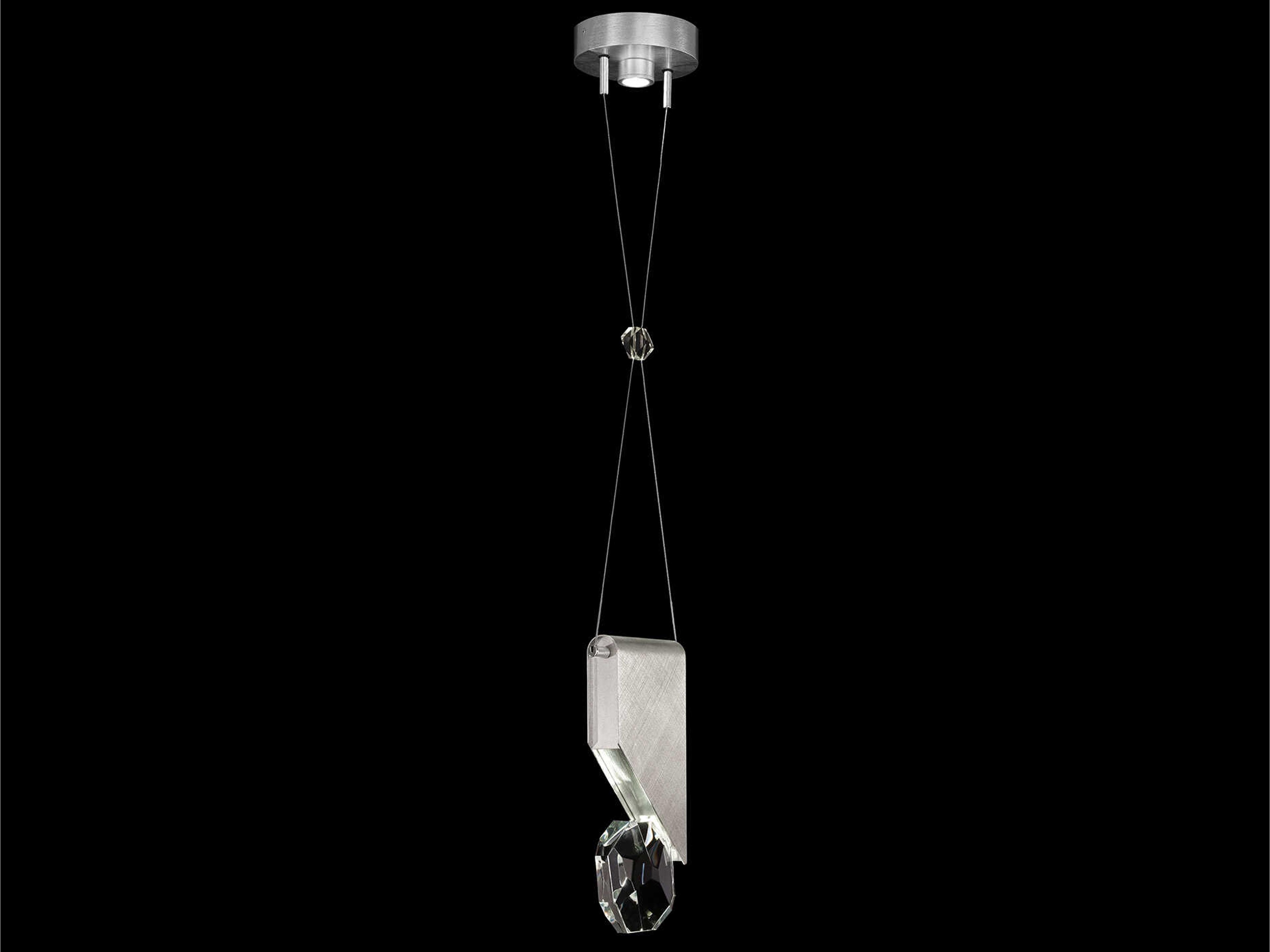Aria 1-Light Silver Geometric Mini Pendant