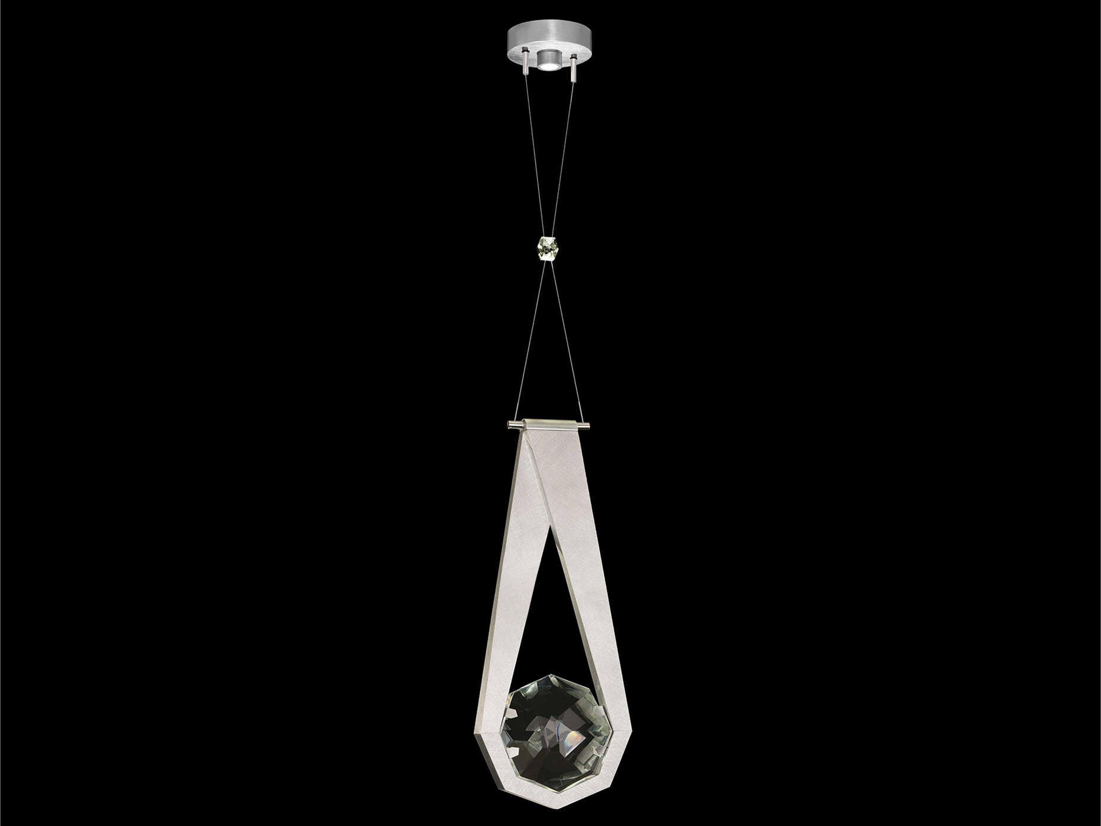 Aria 1-Light Silver Geometric Mini Pendant