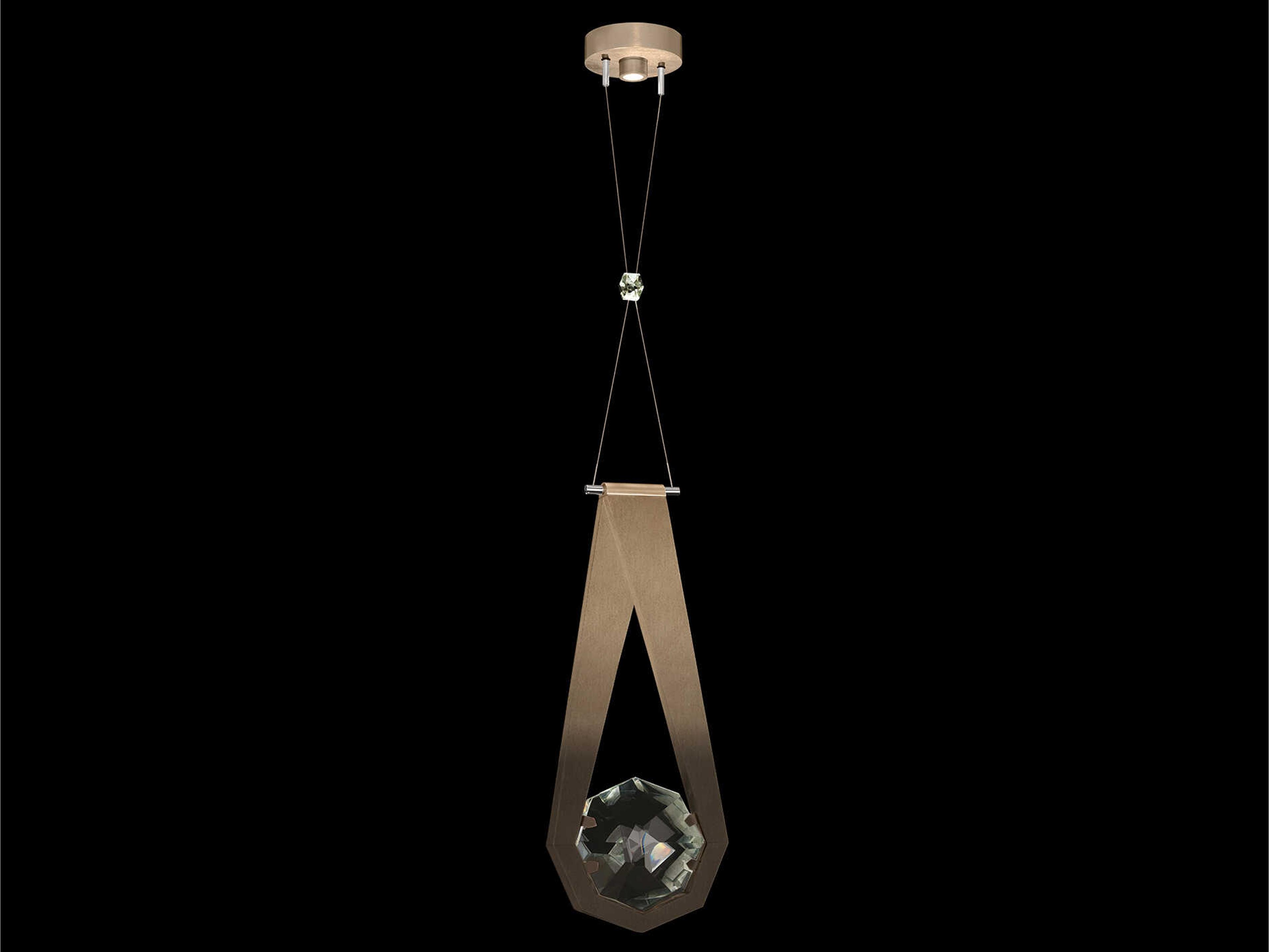 Fine Art Handcrafted Lighting Aria 1-Light Silver Geometric Mini Pendant