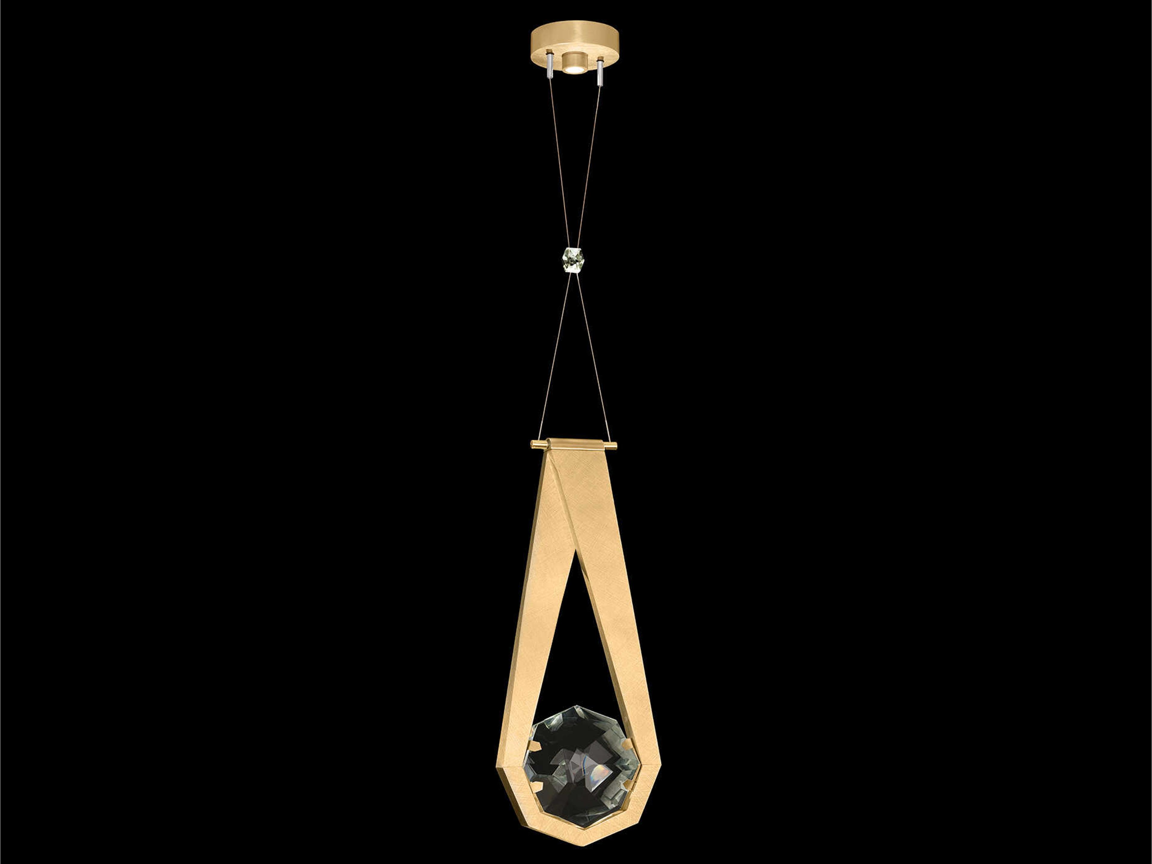 Fine Art Handcrafted Lighting Aria 1-Light Silver Geometric Mini Pendant