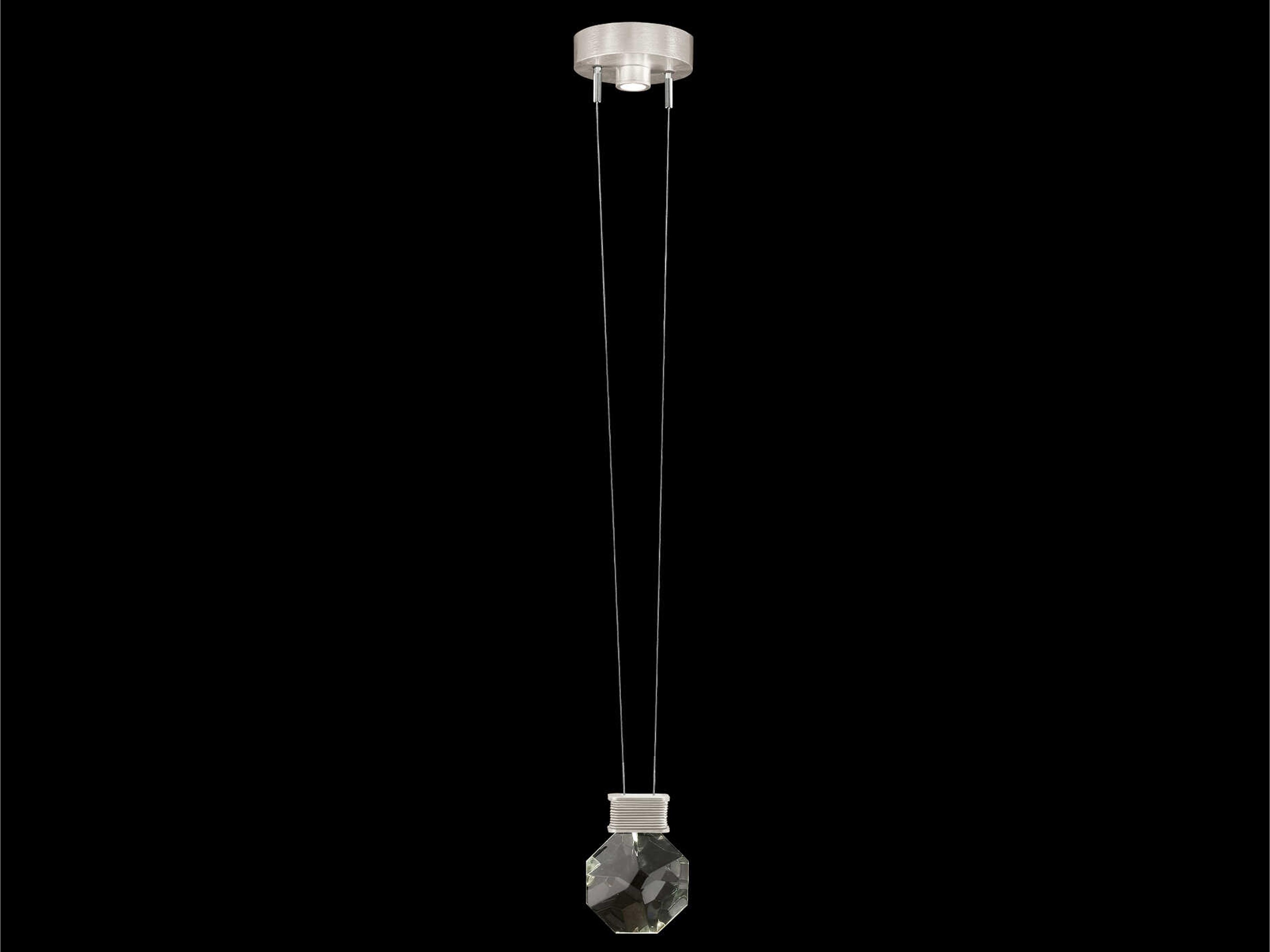 Aria 1-Light Silver Geometric Mini Pendant