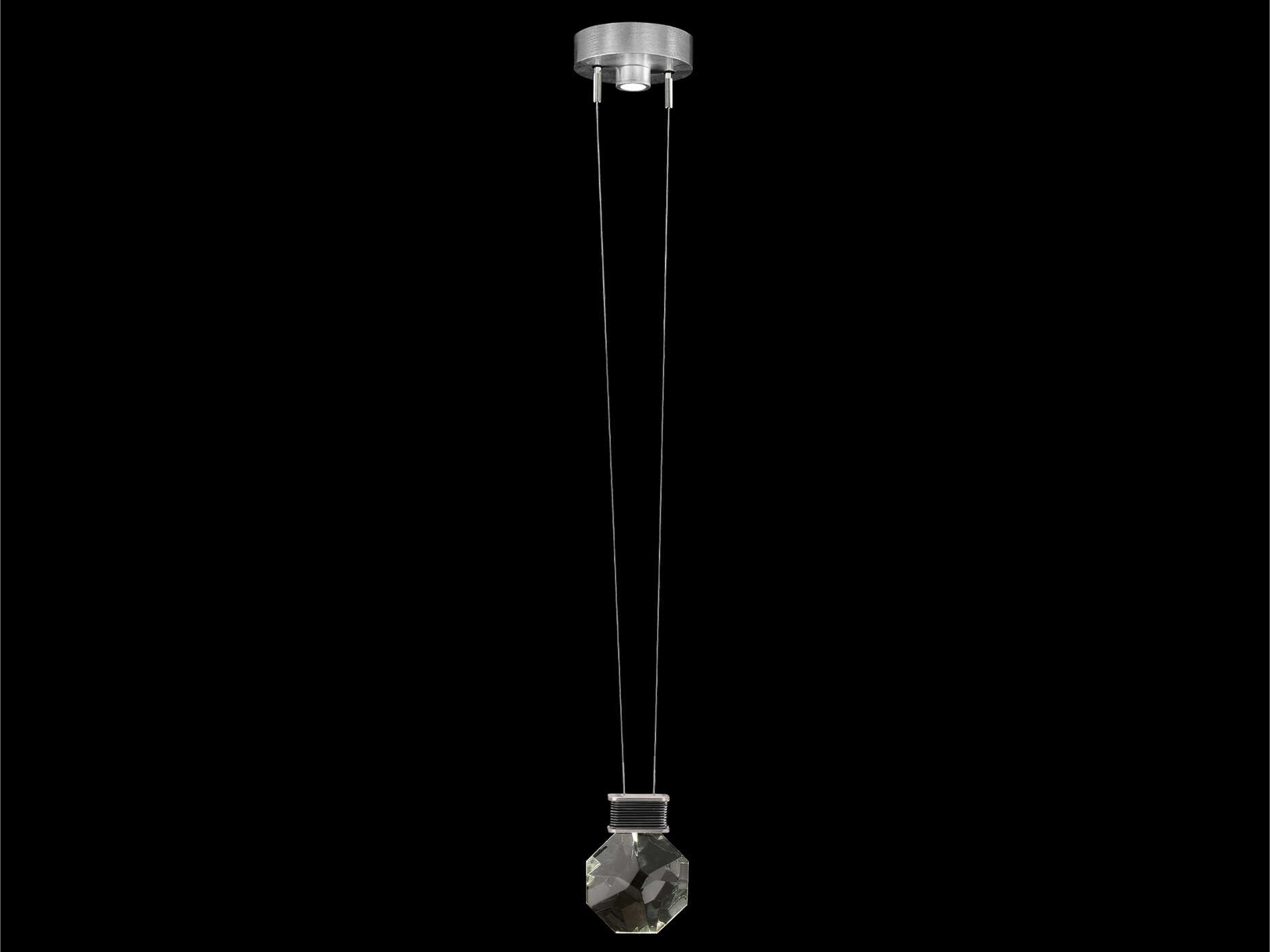 Fine Art Handcrafted Lighting Aria 1-Light Silver Geometric Mini Pendant