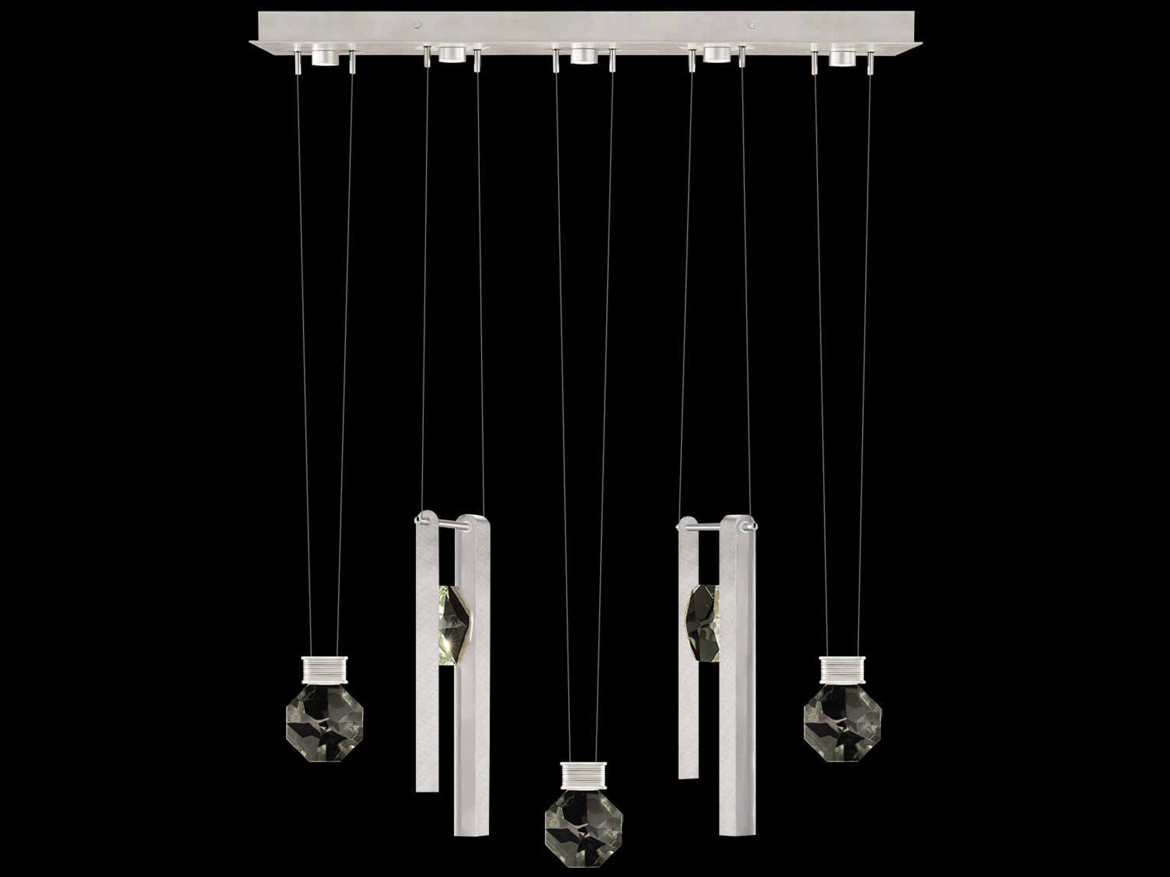 Aria 5-Light Silver Geometric Island Pendant