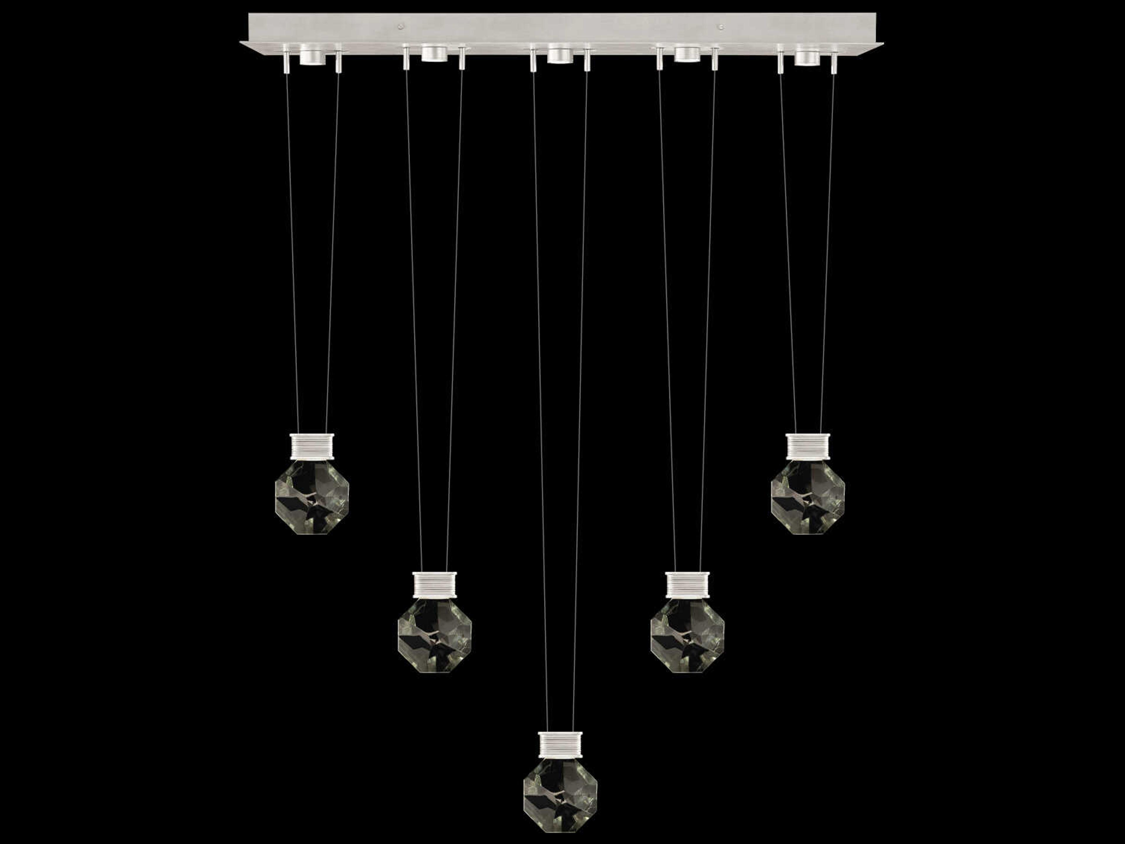 Aria 5-Light Silver Geometric Island Pendant