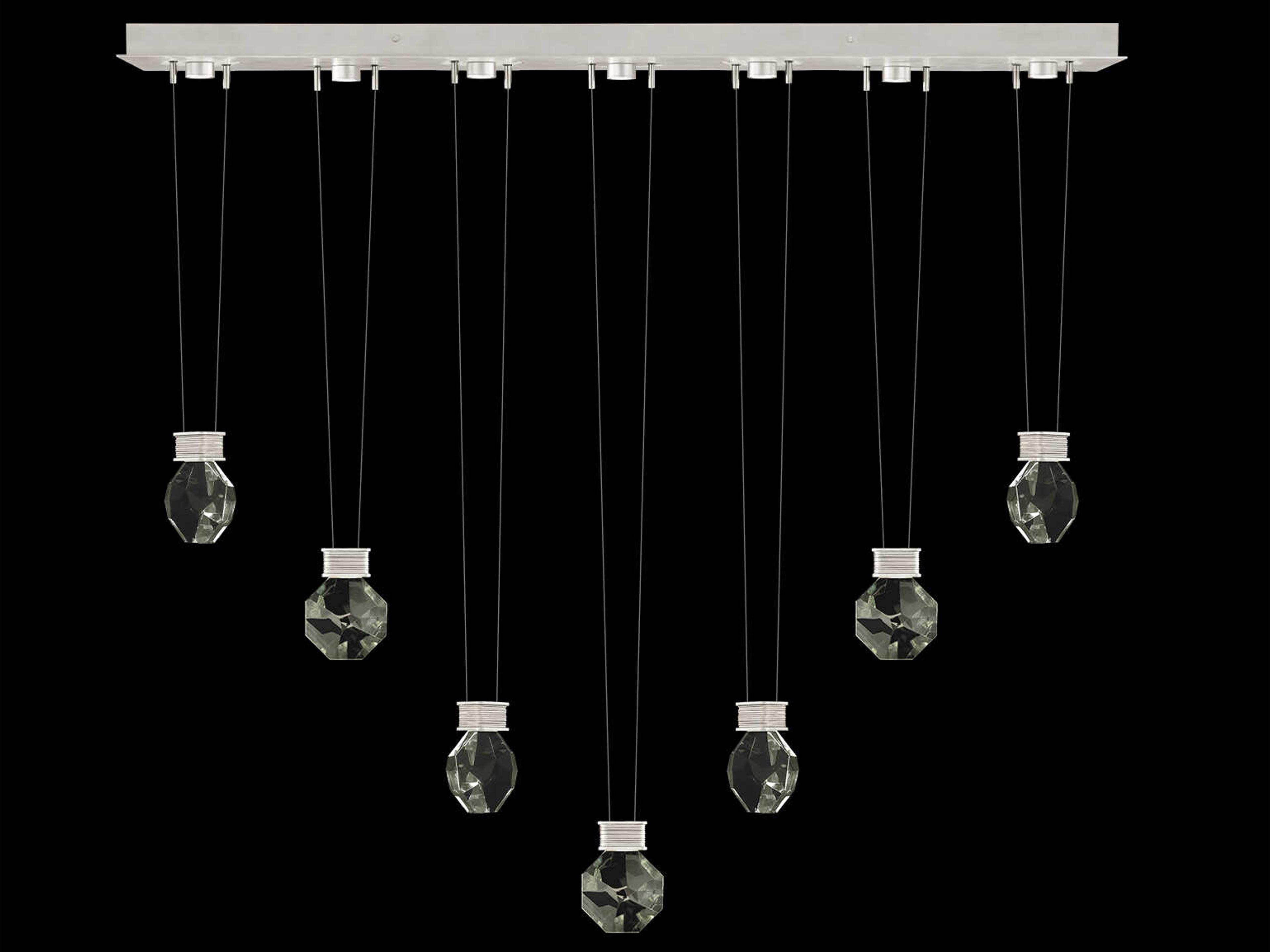 Aria 7-Light Silver Geometric Island Pendant