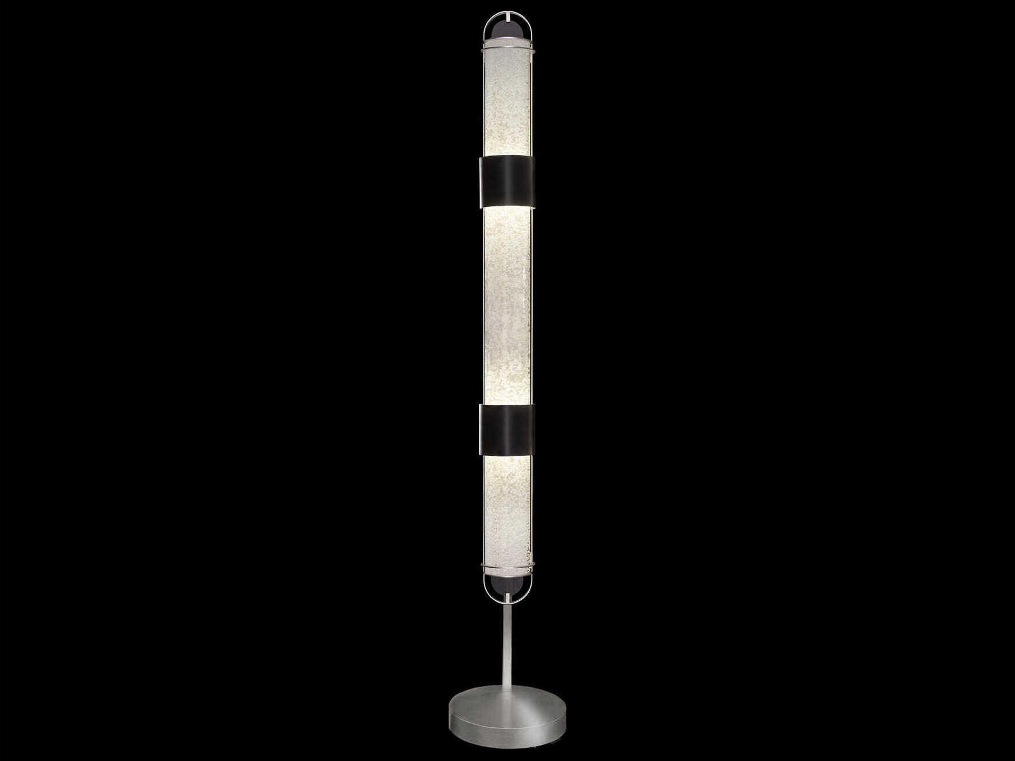 Fine Art Handcrafted Lighting Bond Black Silver Floor Lamp