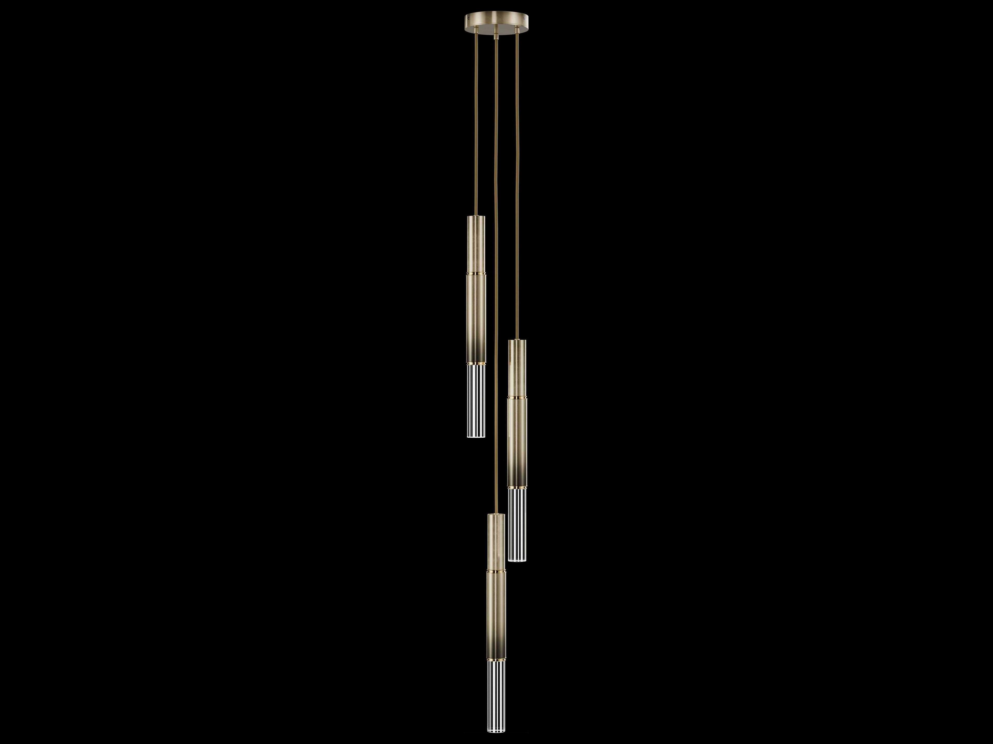 Antonia 3-Light Ombre Bronze Linear Mini Pendant