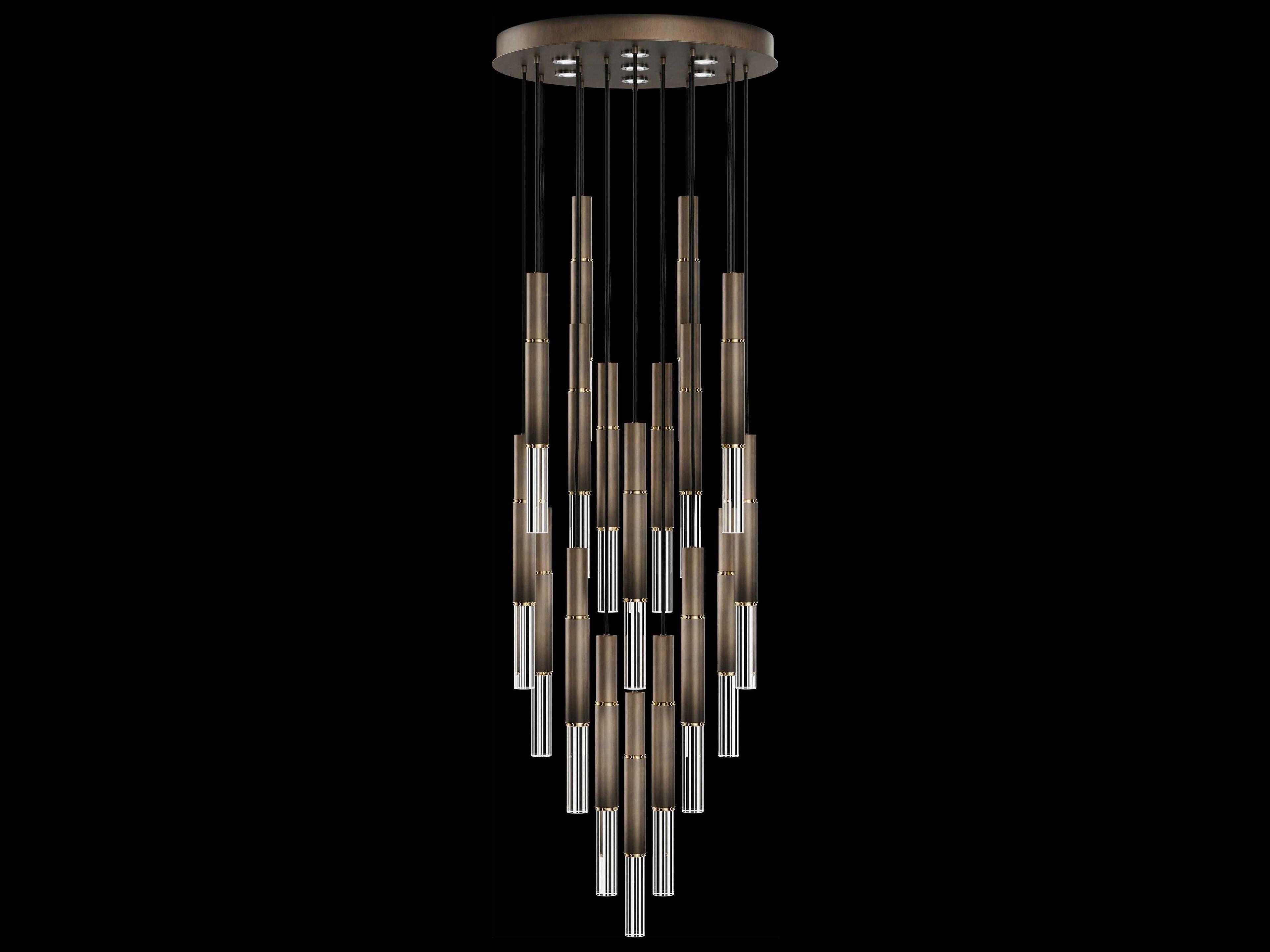 Antonia 18-Light 7-Light Bronze Linear Pendant