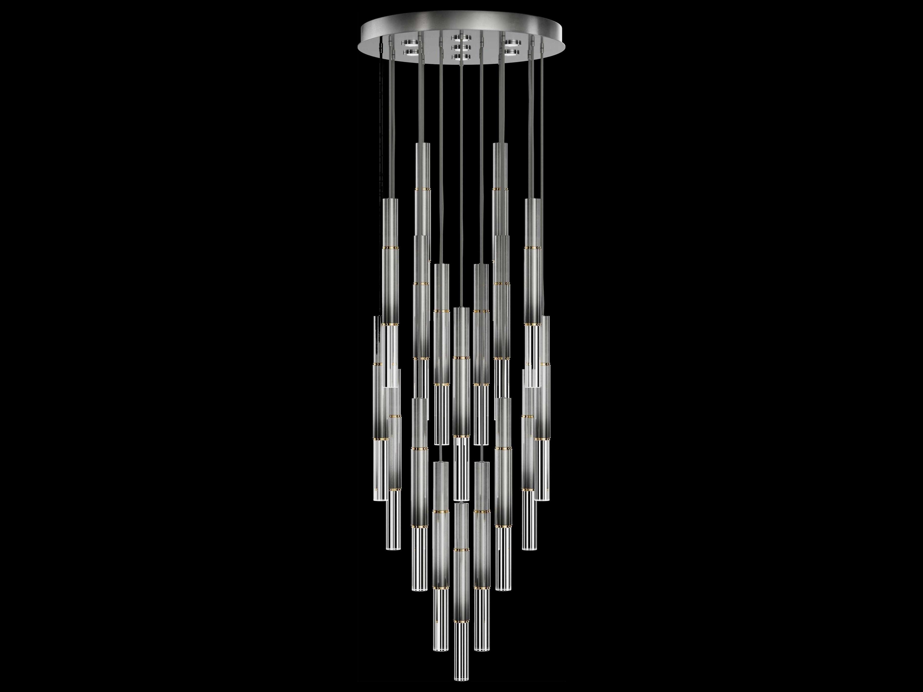 Antonia 18-Light 7-Light Ombre Silver Linear Pendant