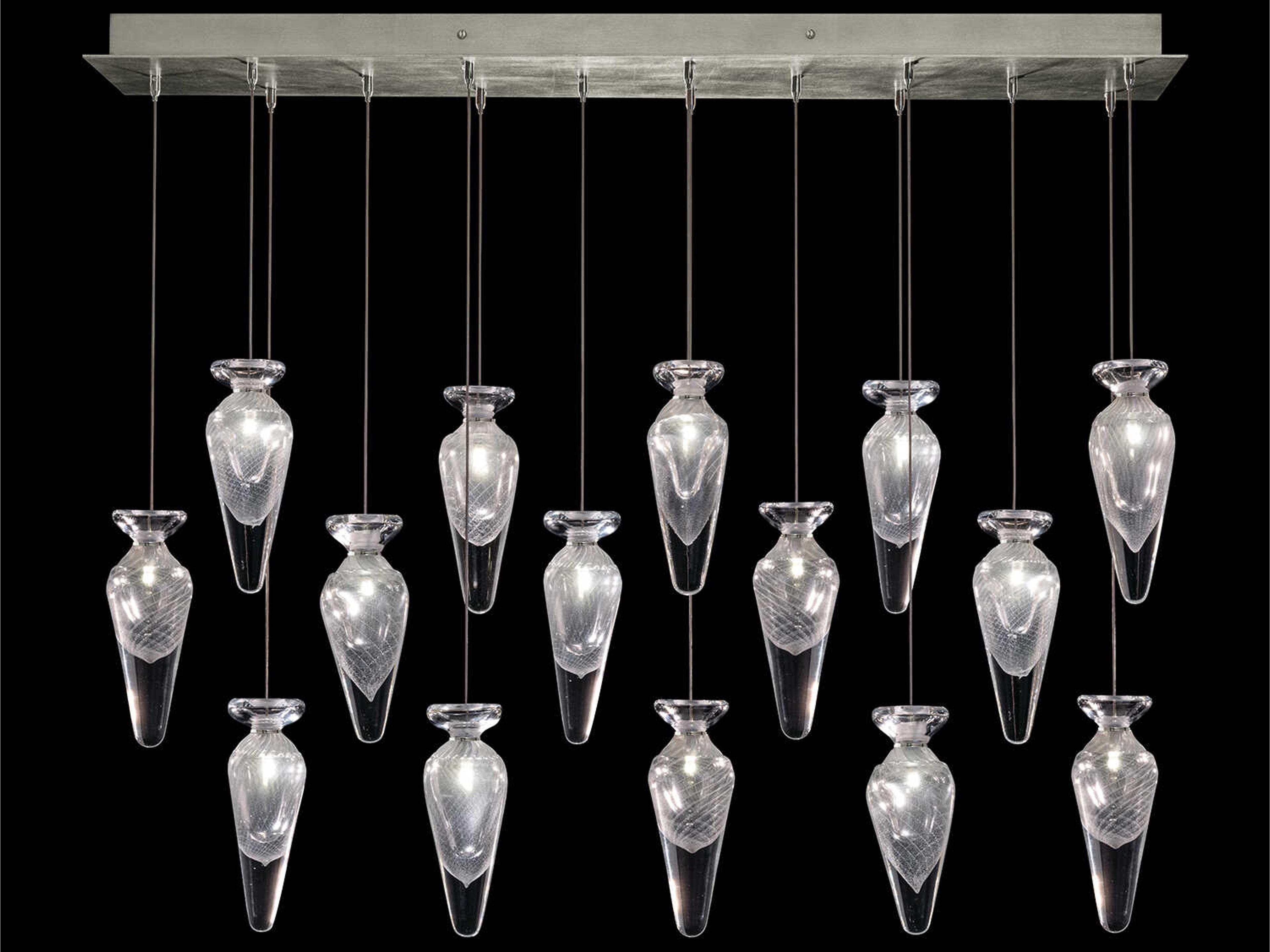 Essence 15-Light Silver Linear Island Pendant