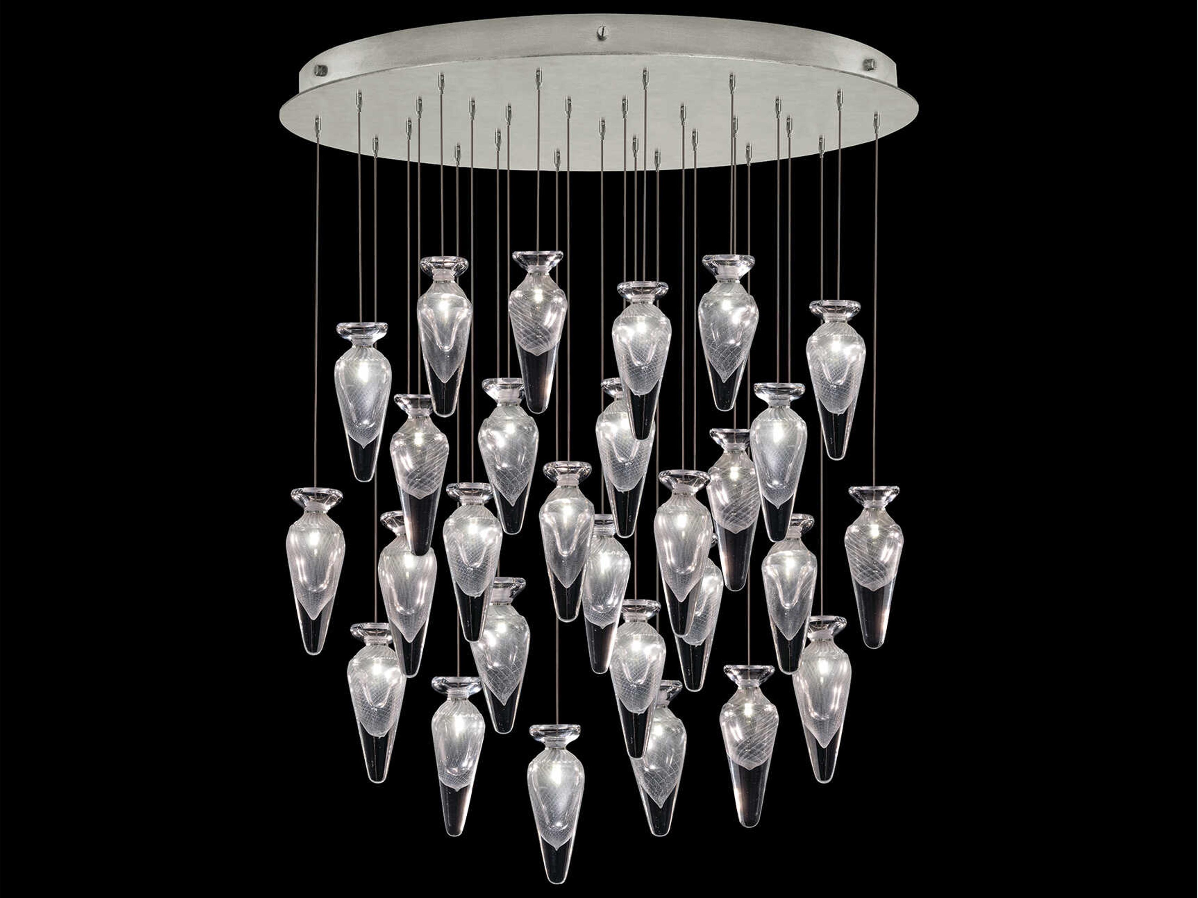 Essence 28-Light Silver Pendant