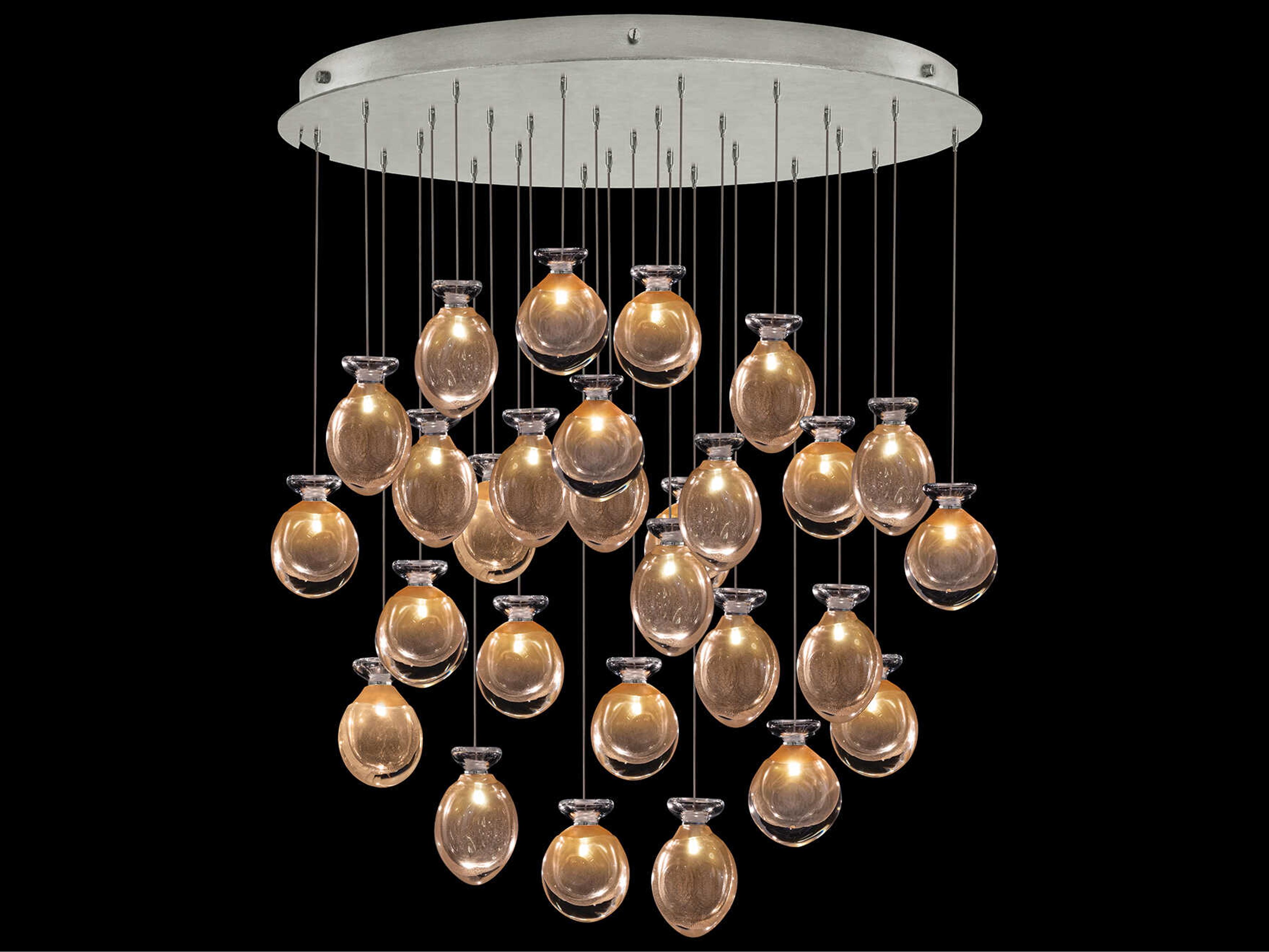 Fine Art Handcrafted Lighting Essence 28-Light Silver Pendant