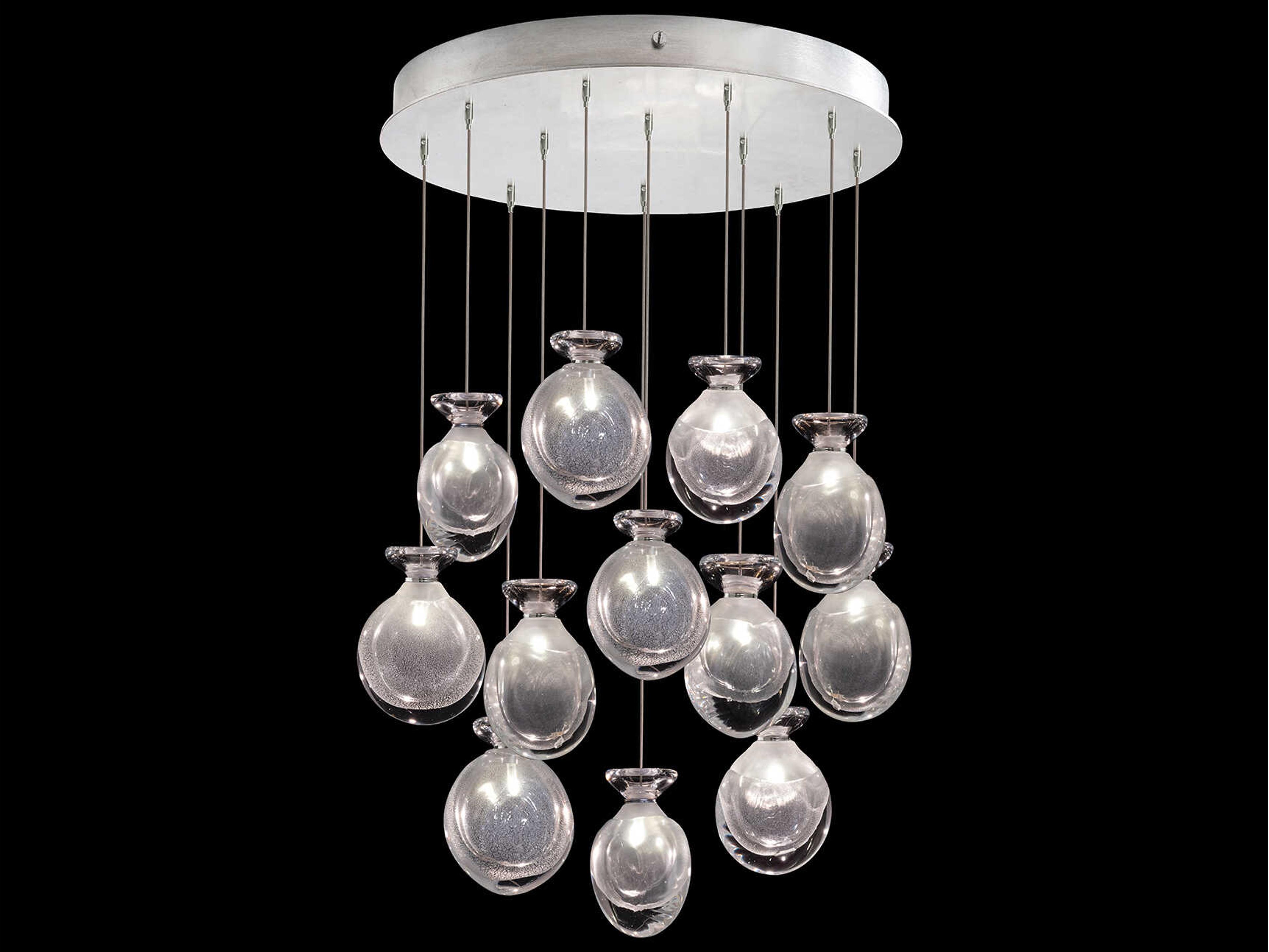 Fine Art Handcrafted Lighting Essence 12-Light Silver Pendant