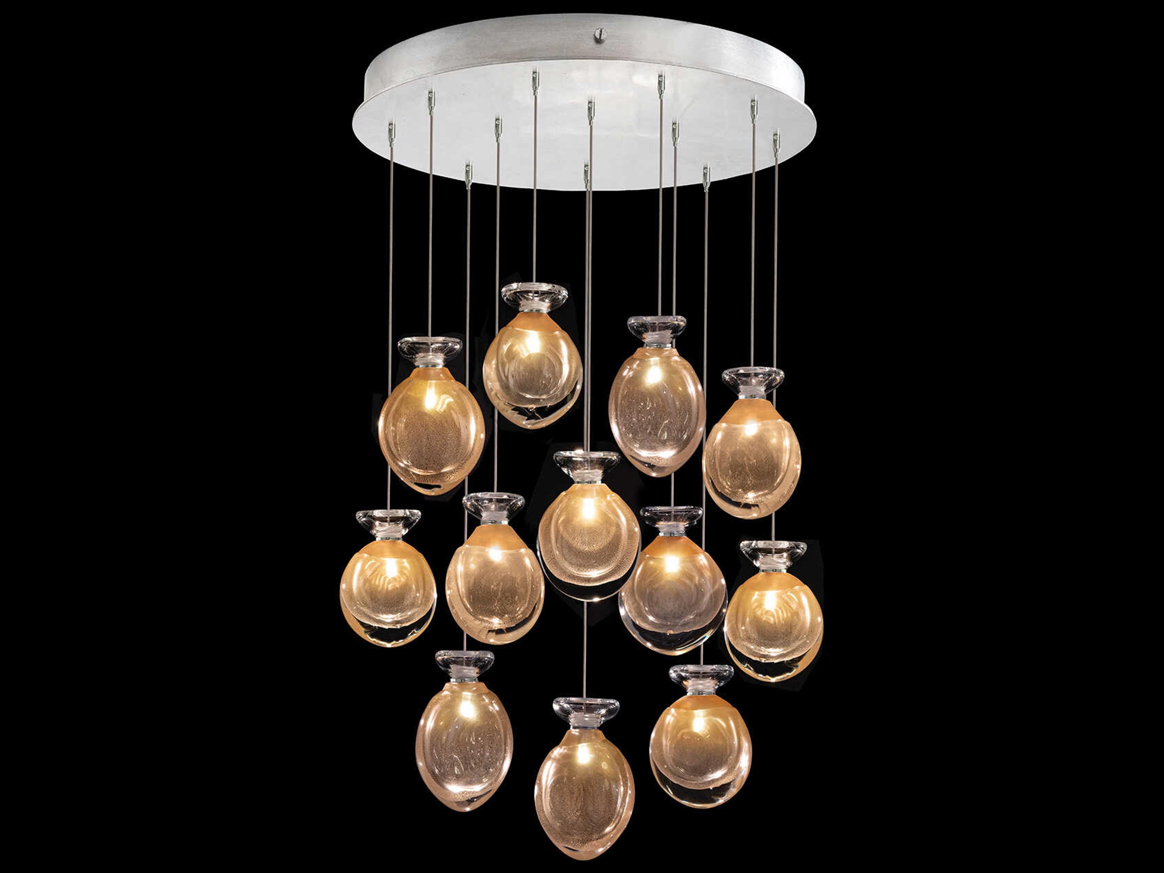 Fine Art Handcrafted Lighting Essence 12-Light Silver Pendant