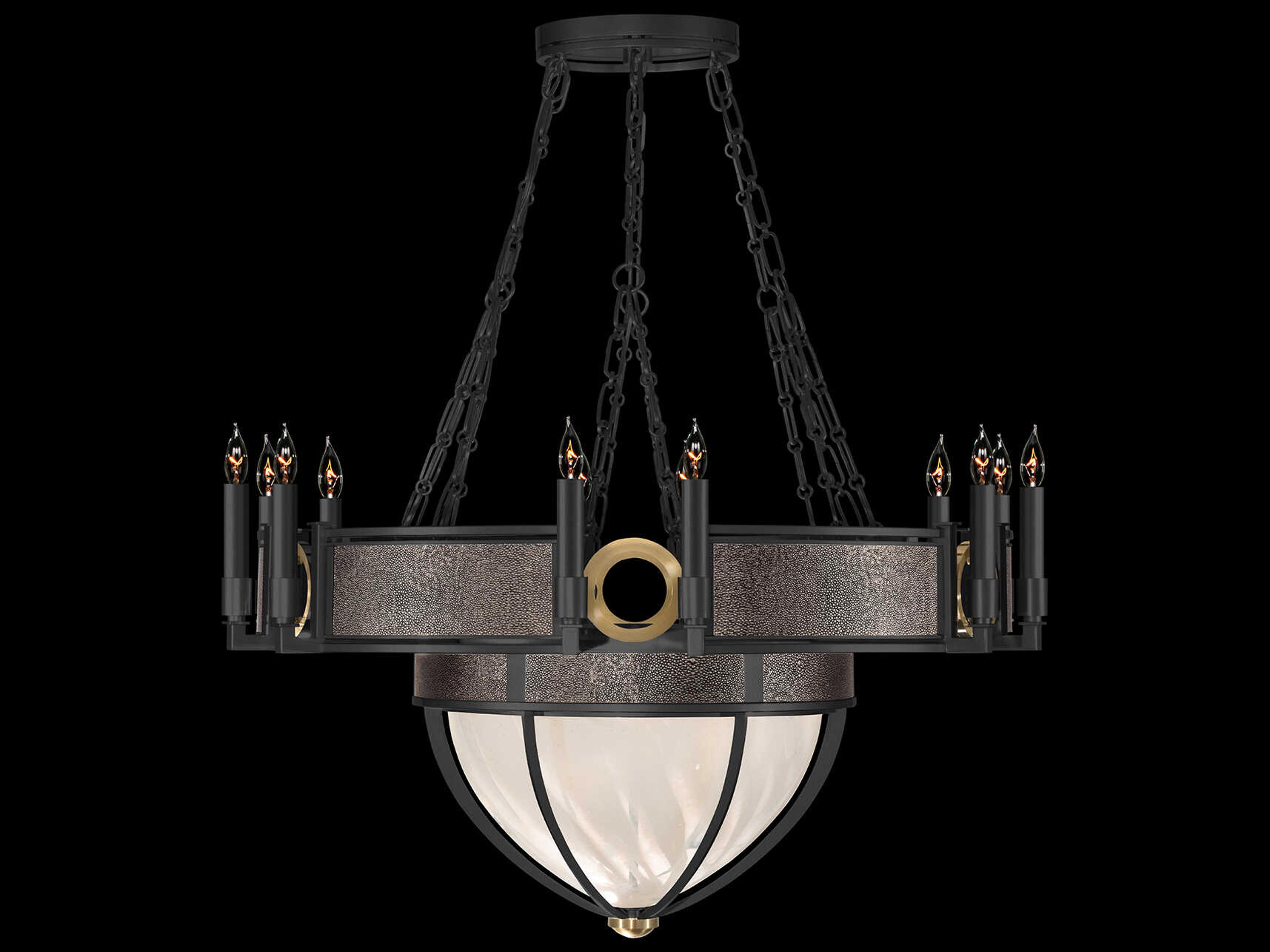 Mirage 15-Light Black Iron Traditional Candelabra Chandelier