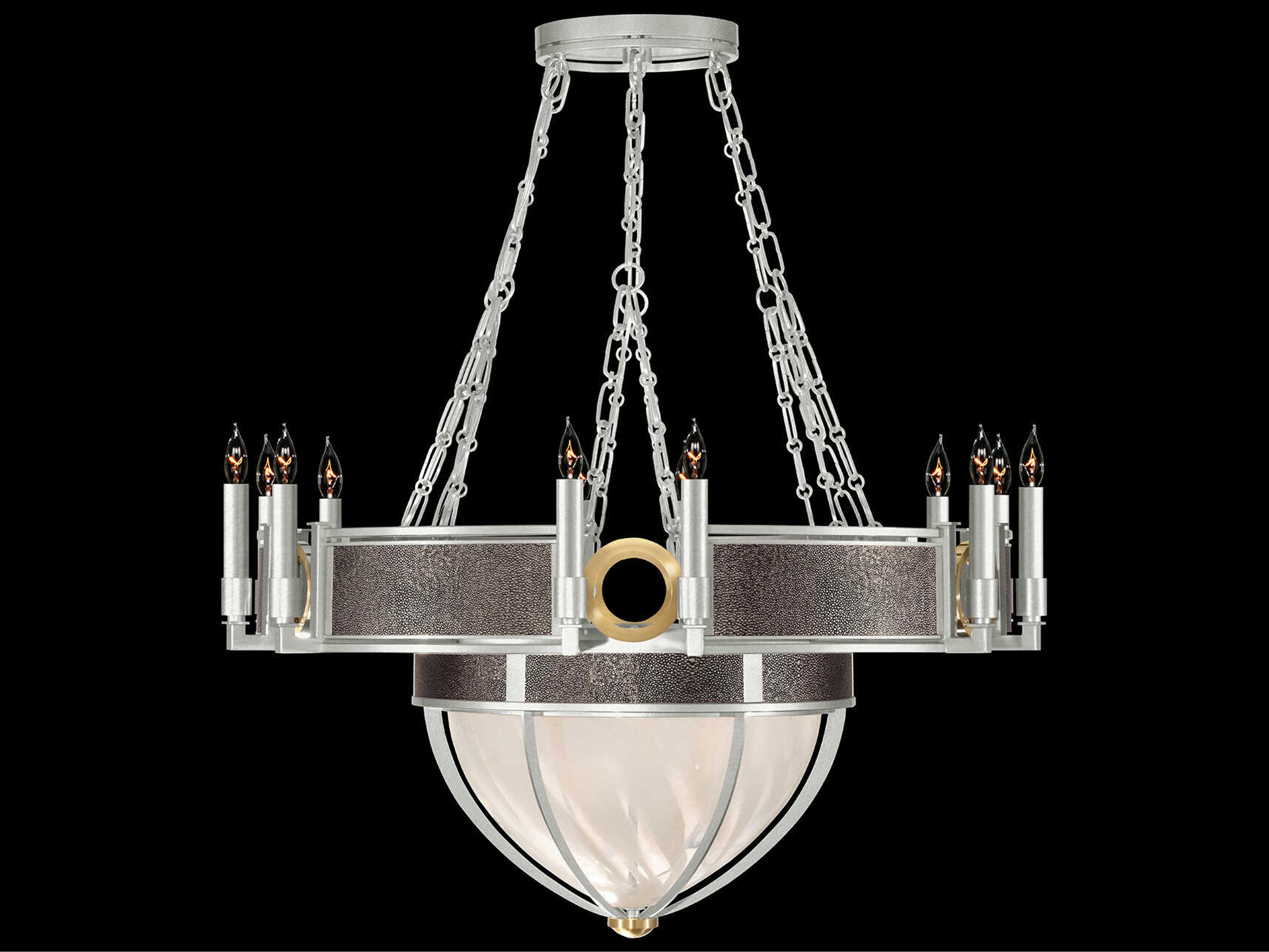 Mirage 15-Light Silver Leaf Traditional Candelabra Chandelier